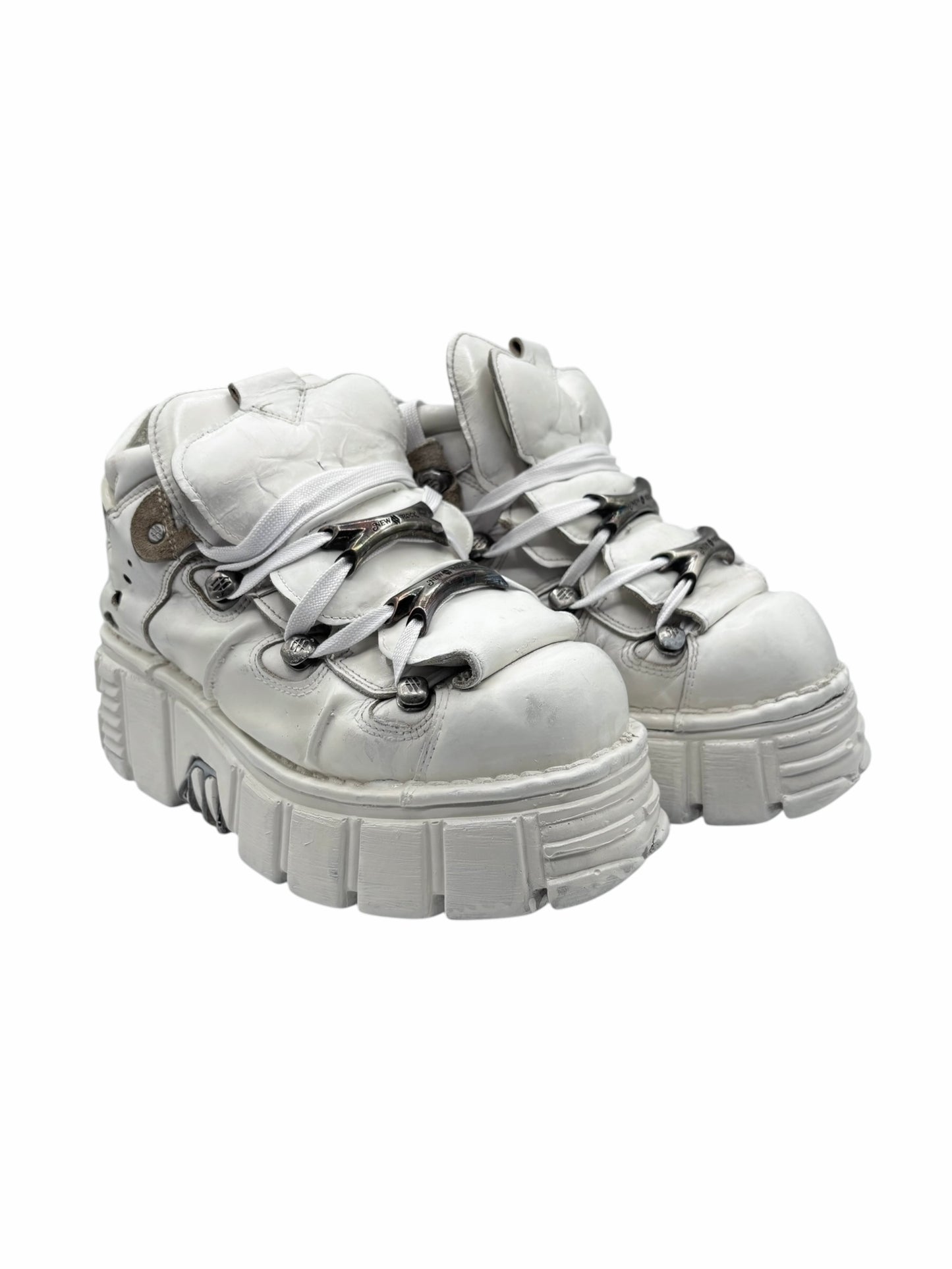 New Rock M-106 white platform boots size 38
