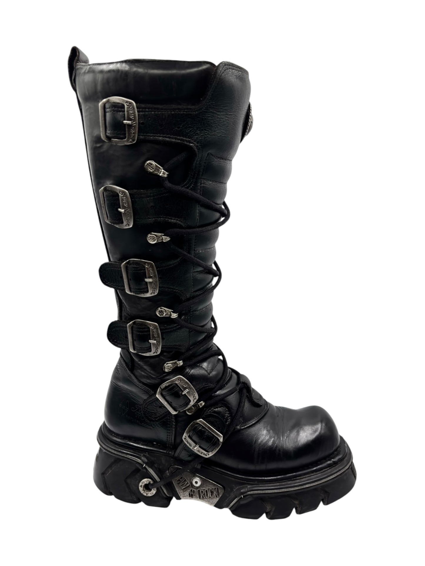 Vintage New Rock knee high reactor leather boots