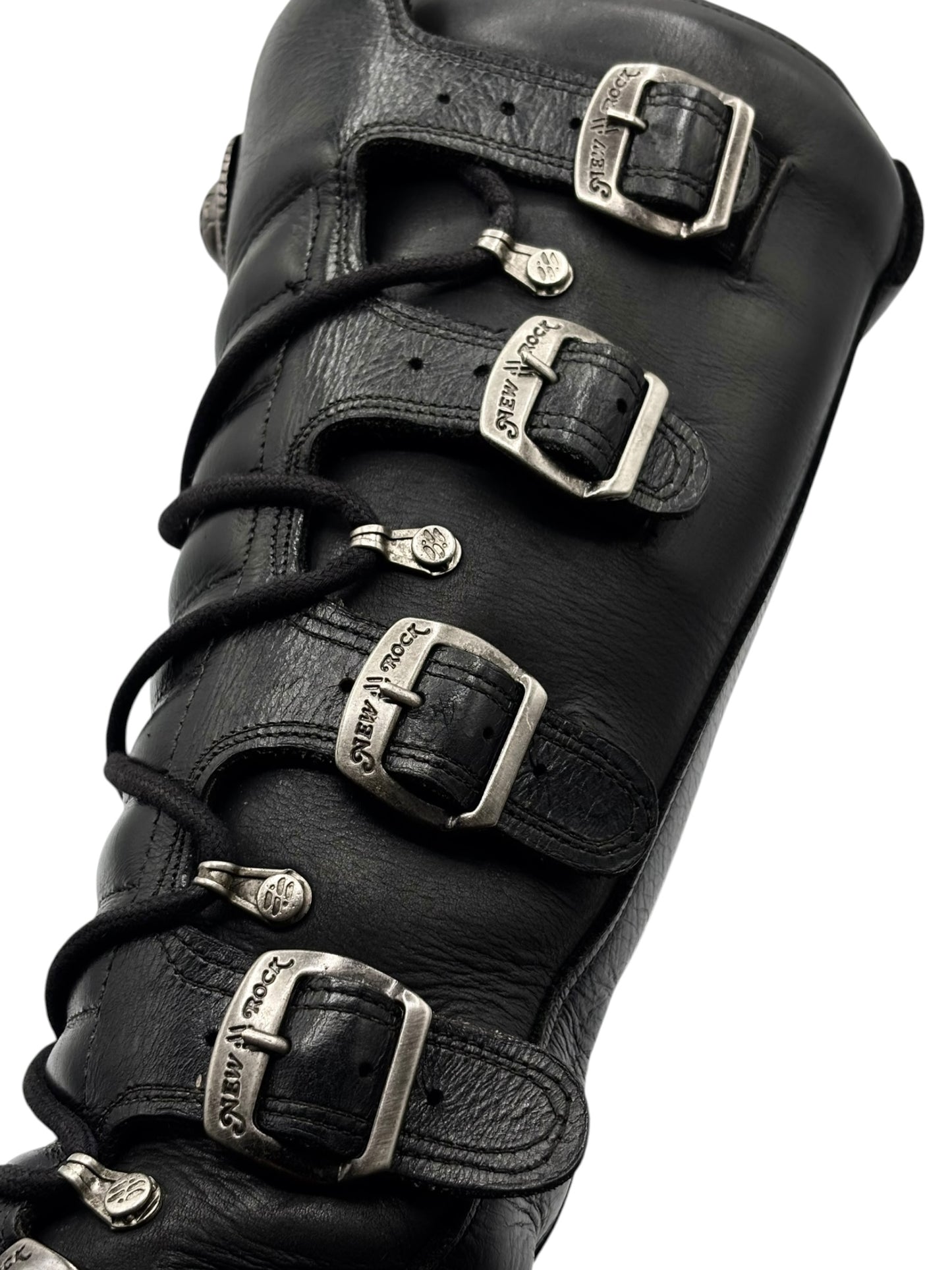 Vintage New Rock knee high reactor leather boots