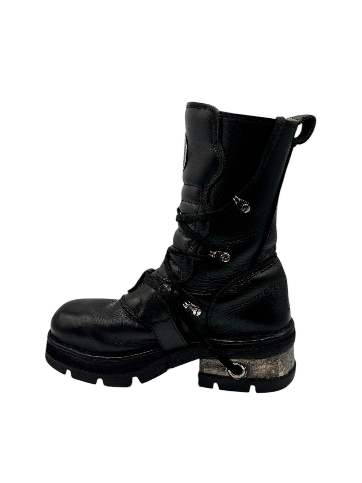 Vintage New Rock leather mid-calf boots size 38