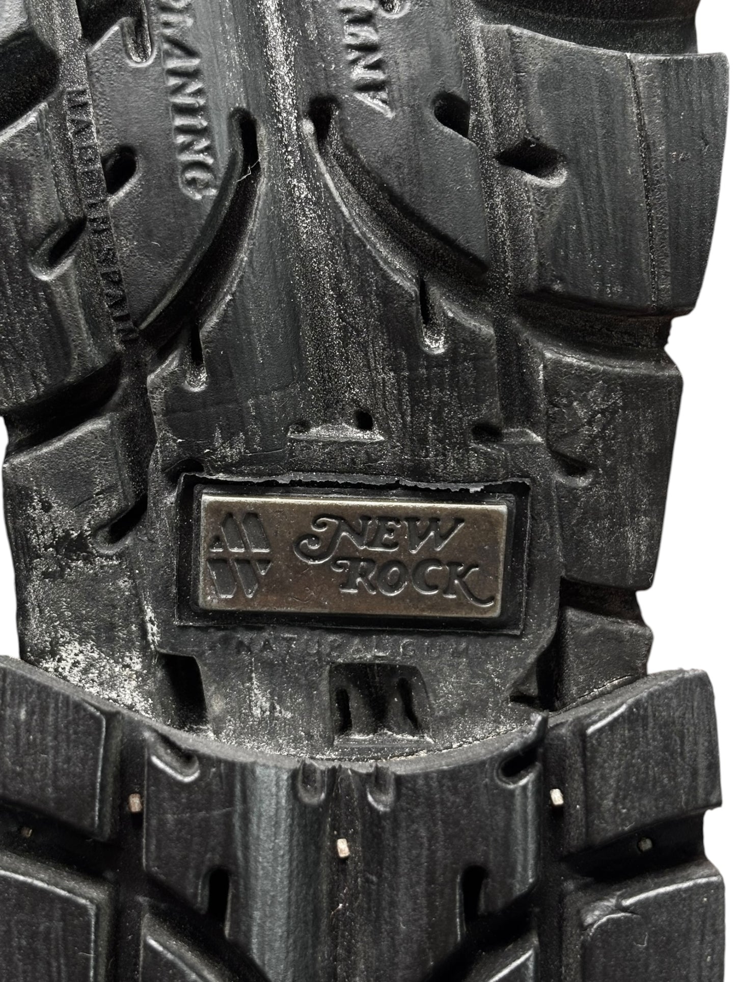 Vintage New Rock raised-heel mid-calf leather boots