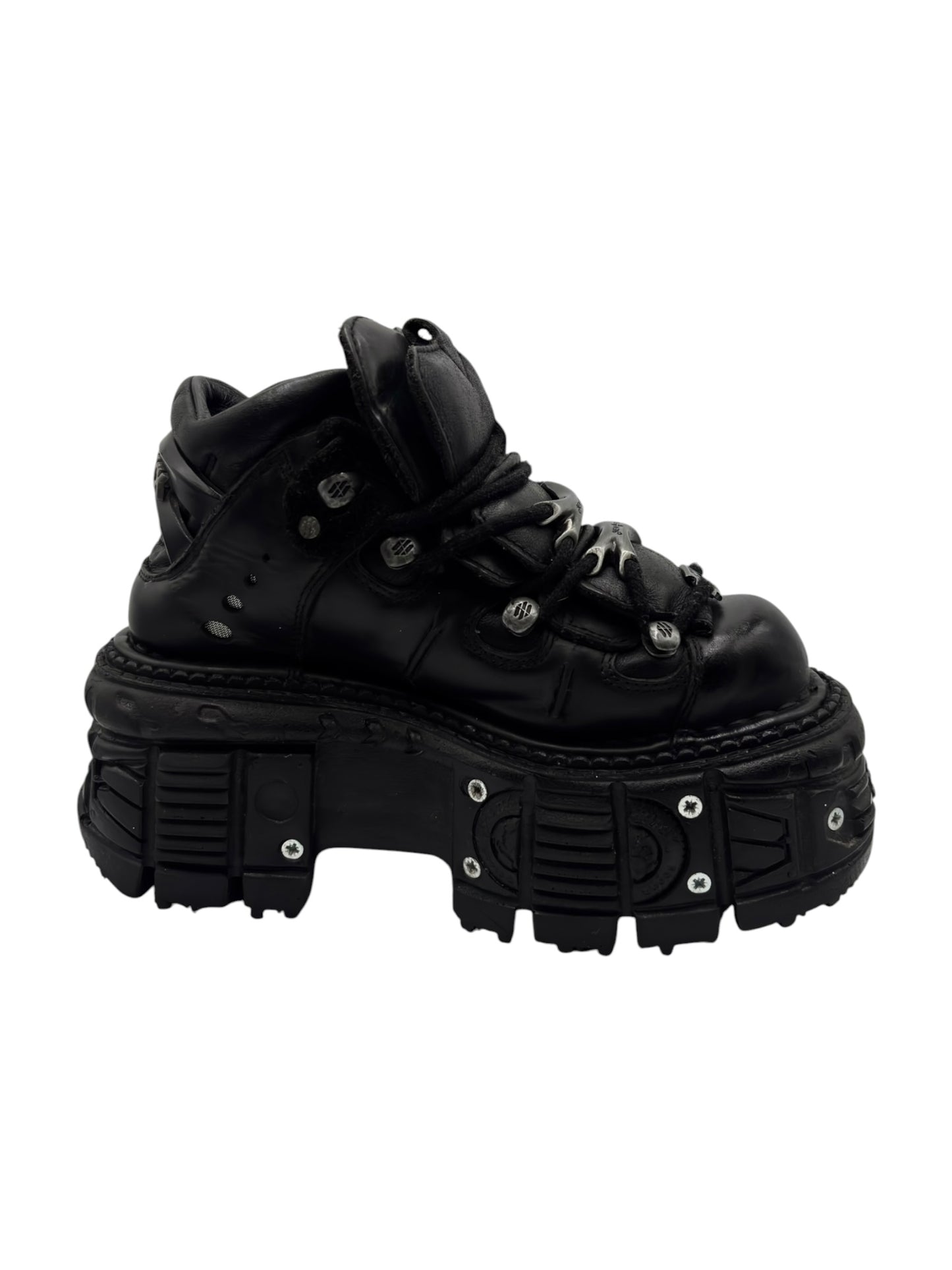 Vintage New Rock tank leather platform boots