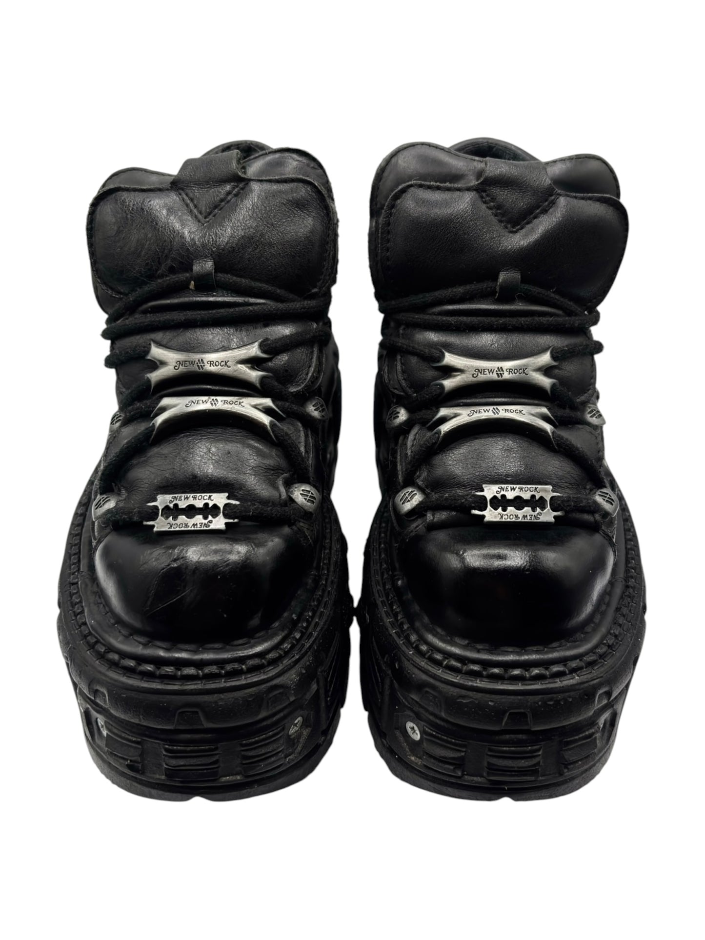 Vintage New Rock tank leather platform boots