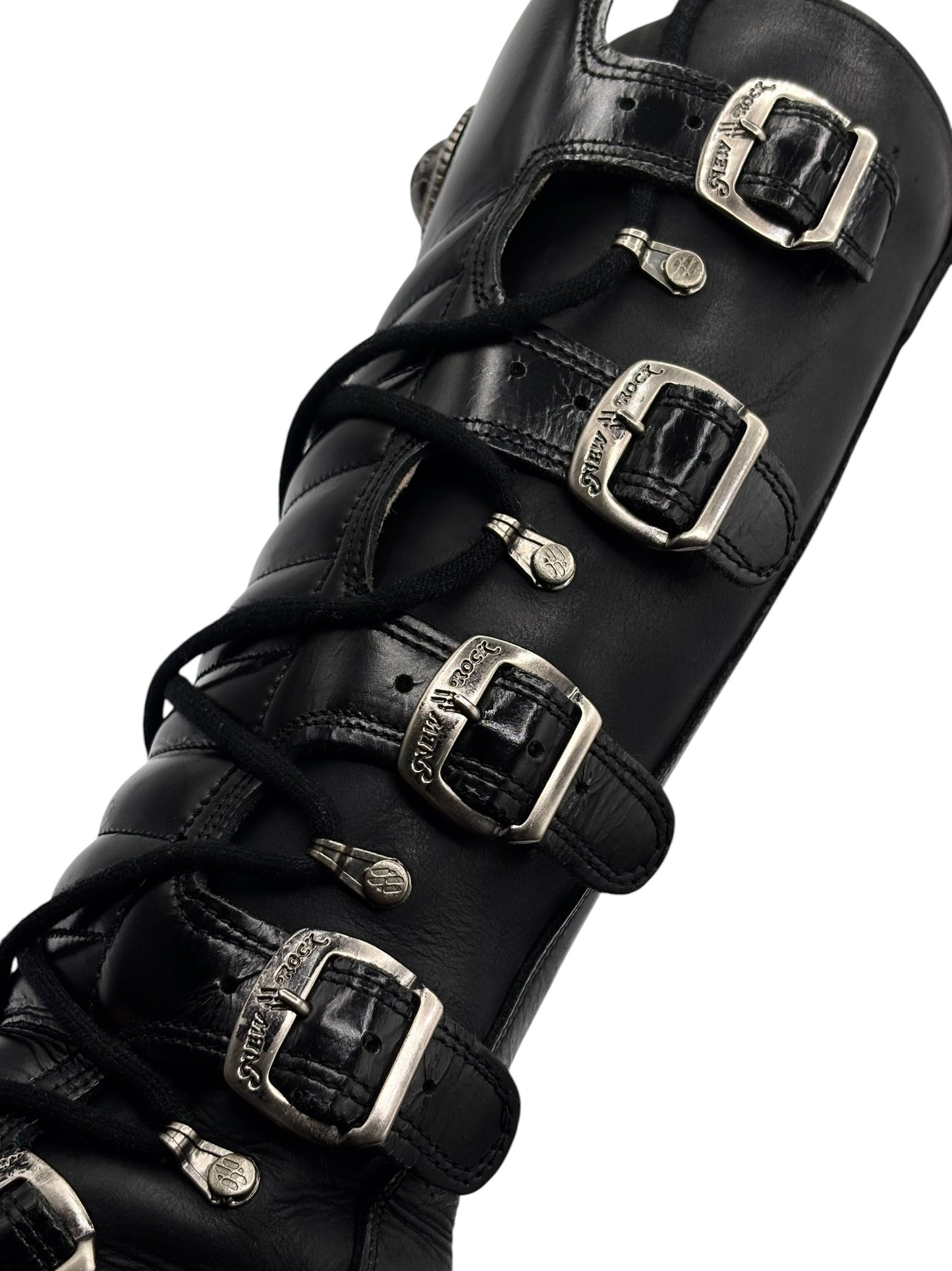Vintage New Rock knee high reactor leather boots