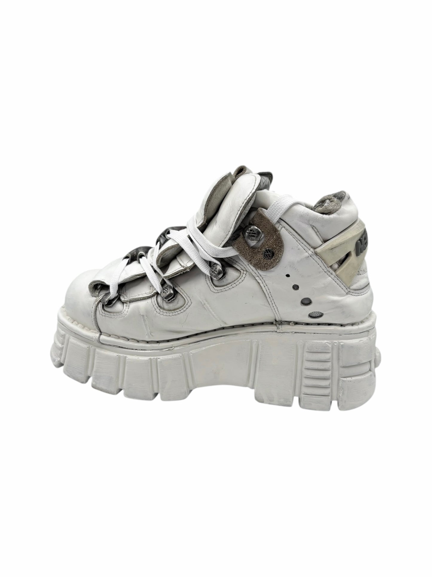 New Rock M-106 white platform boots size 38