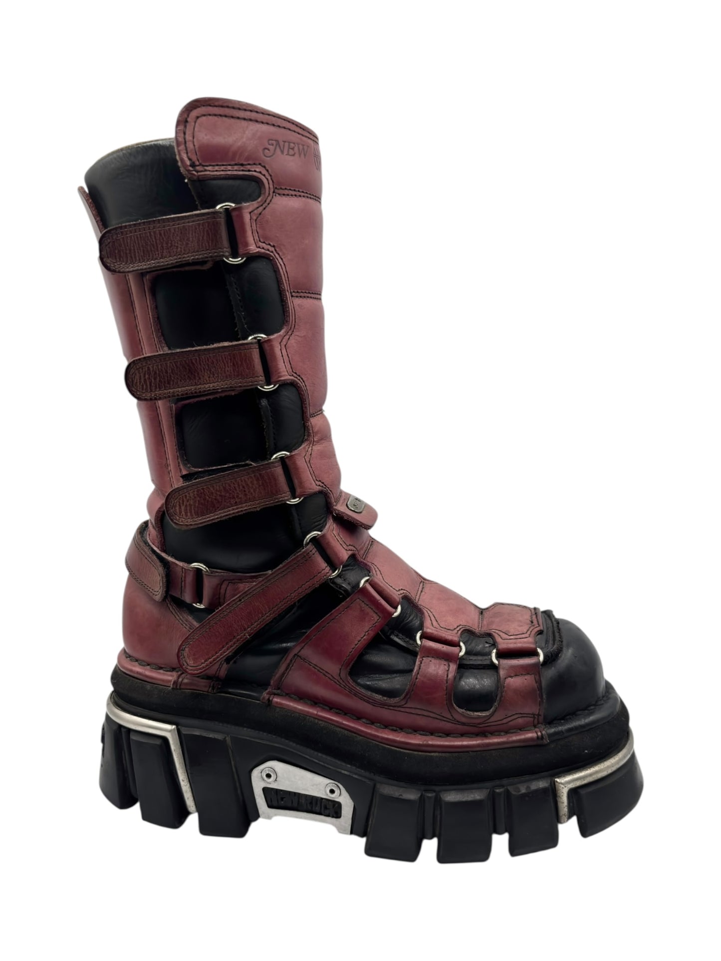 Vintage New Rock knee high terminator sole platform boots