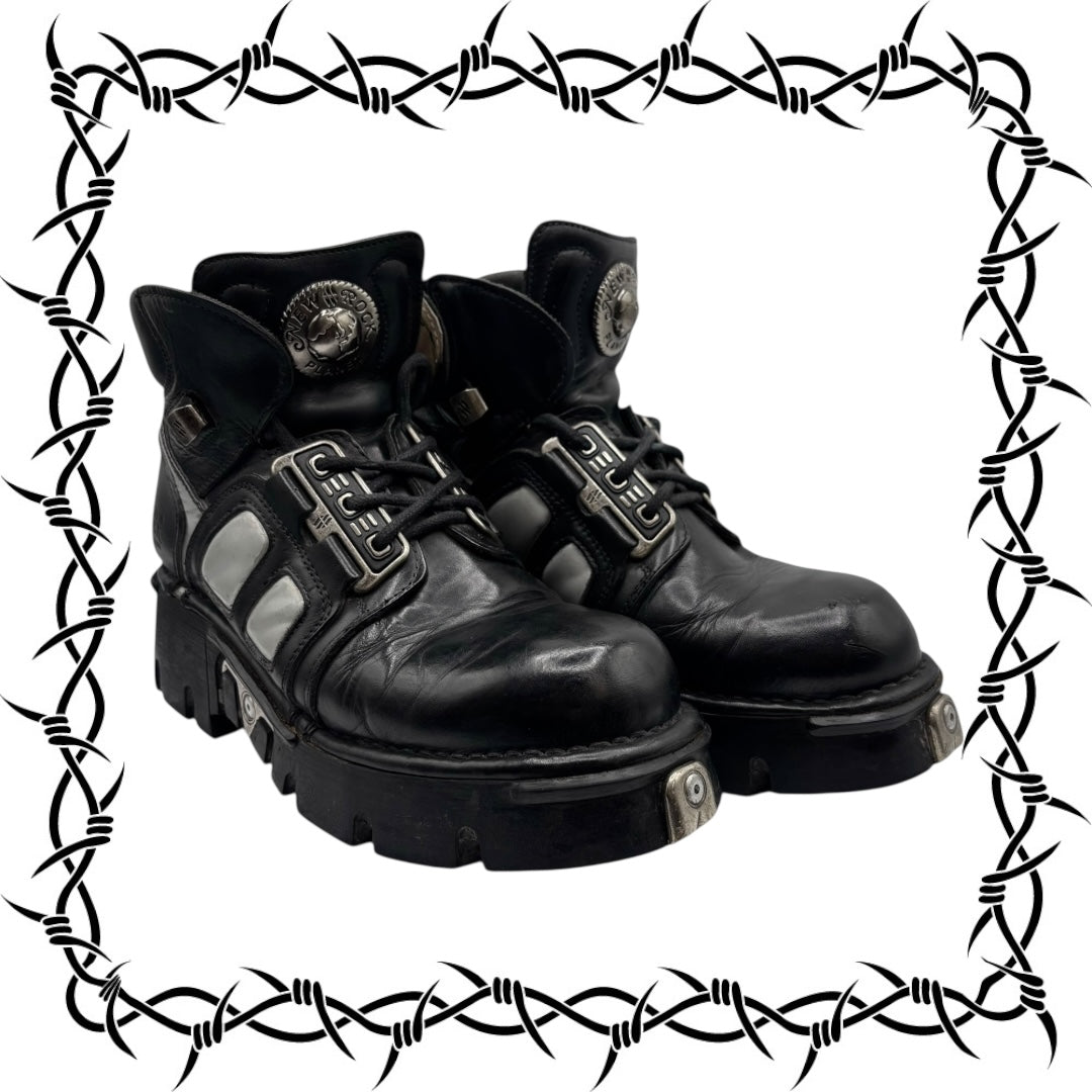 Vintage New Rock combat ankle boots size 42