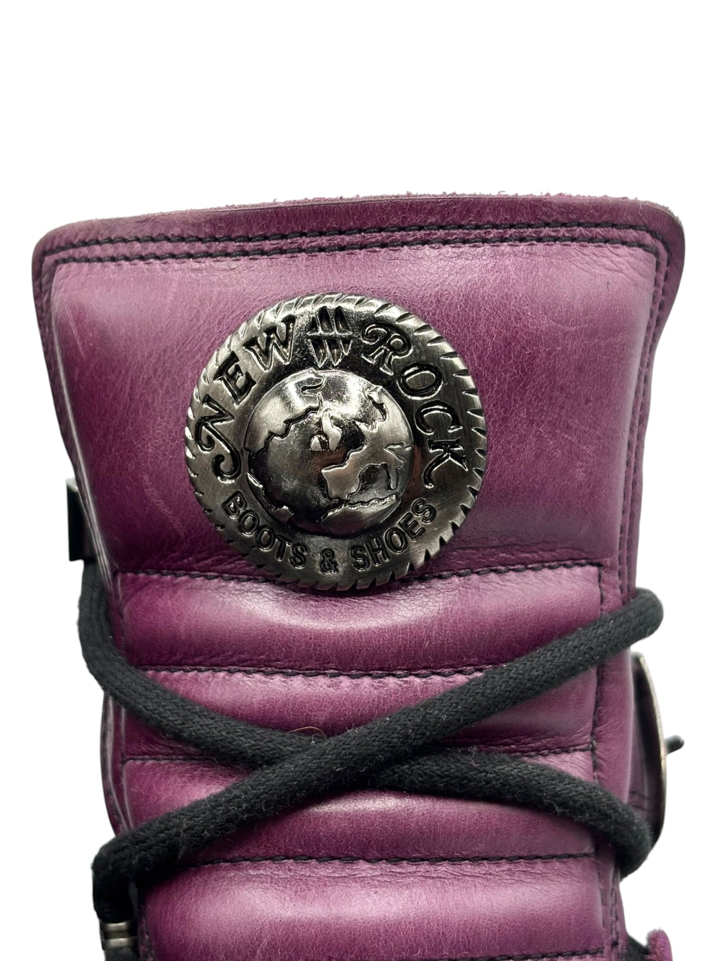Vintage New Rock purple jupiter leather platform boots