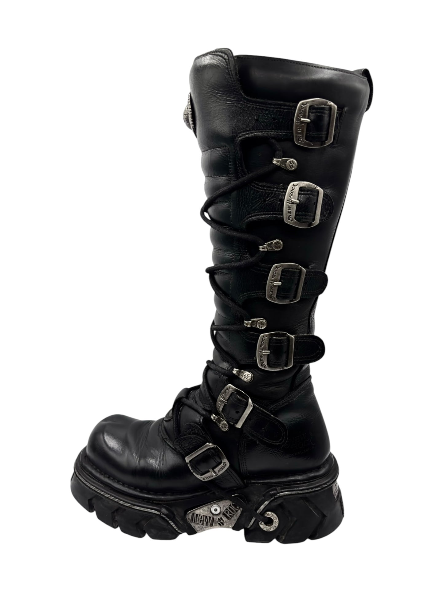 Vintage New Rock knee high reactor leather boots