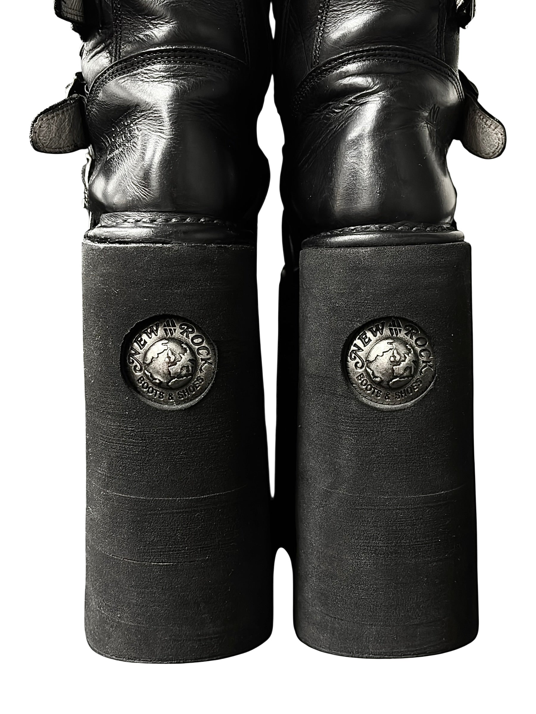 Super rare vintage New Rock double neptuno platform boots size 37