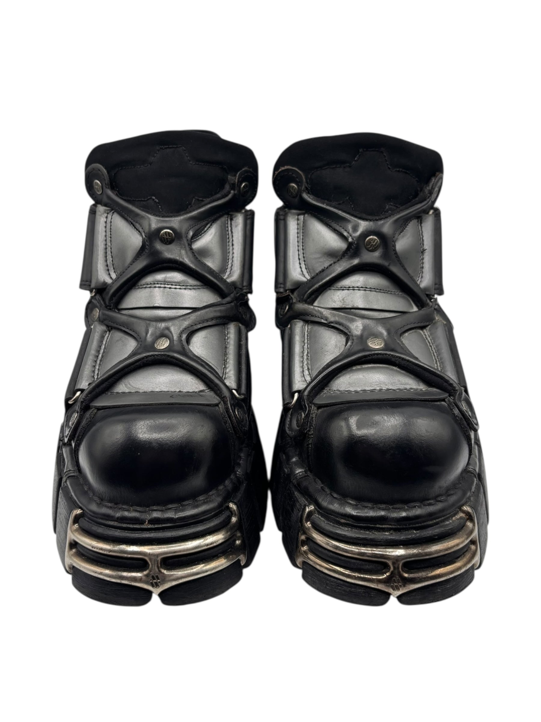 Vintage New Rock chunky leather platform boots size 40