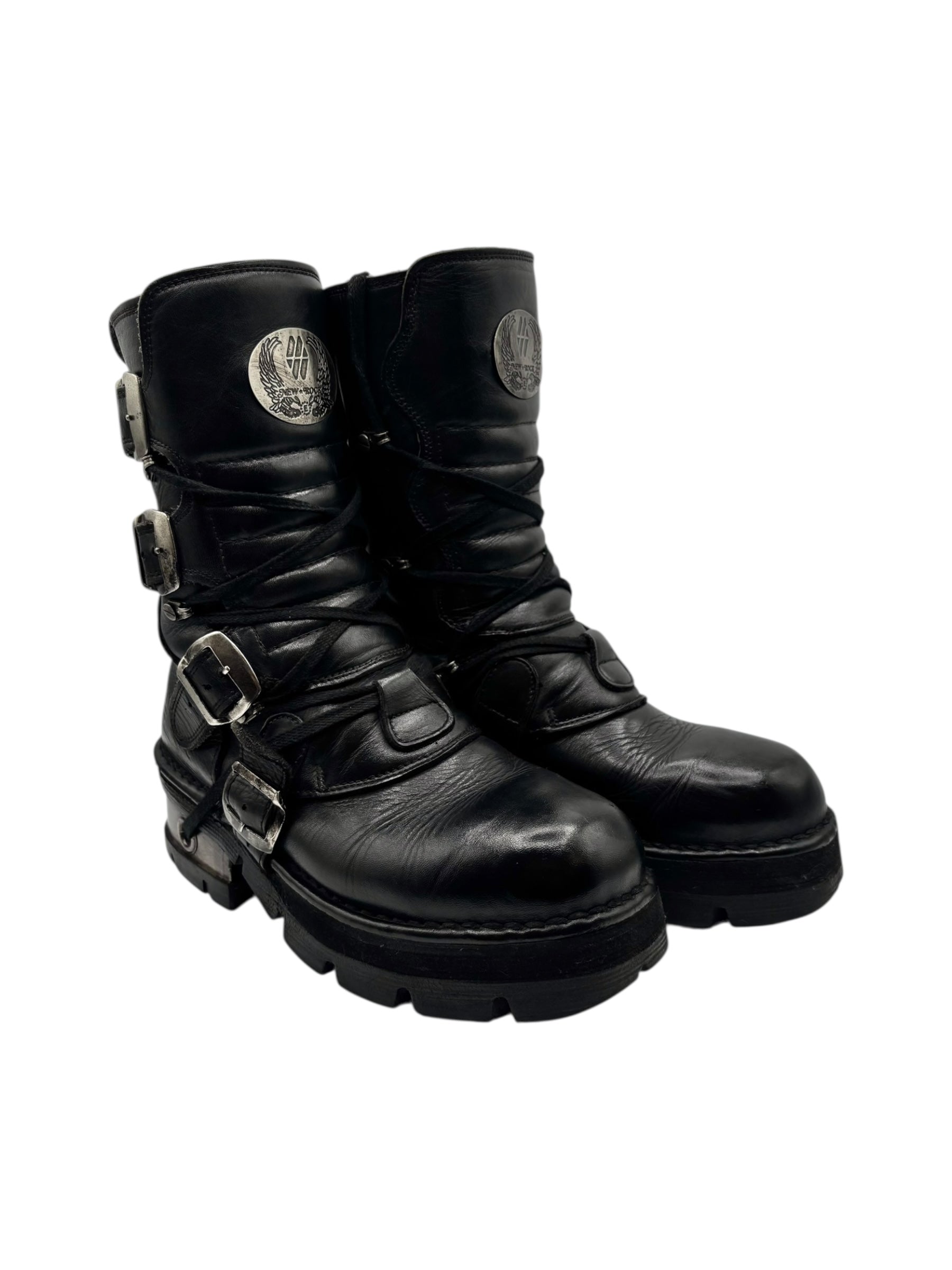 Vintage New Rock leather mid-calf boots size 38