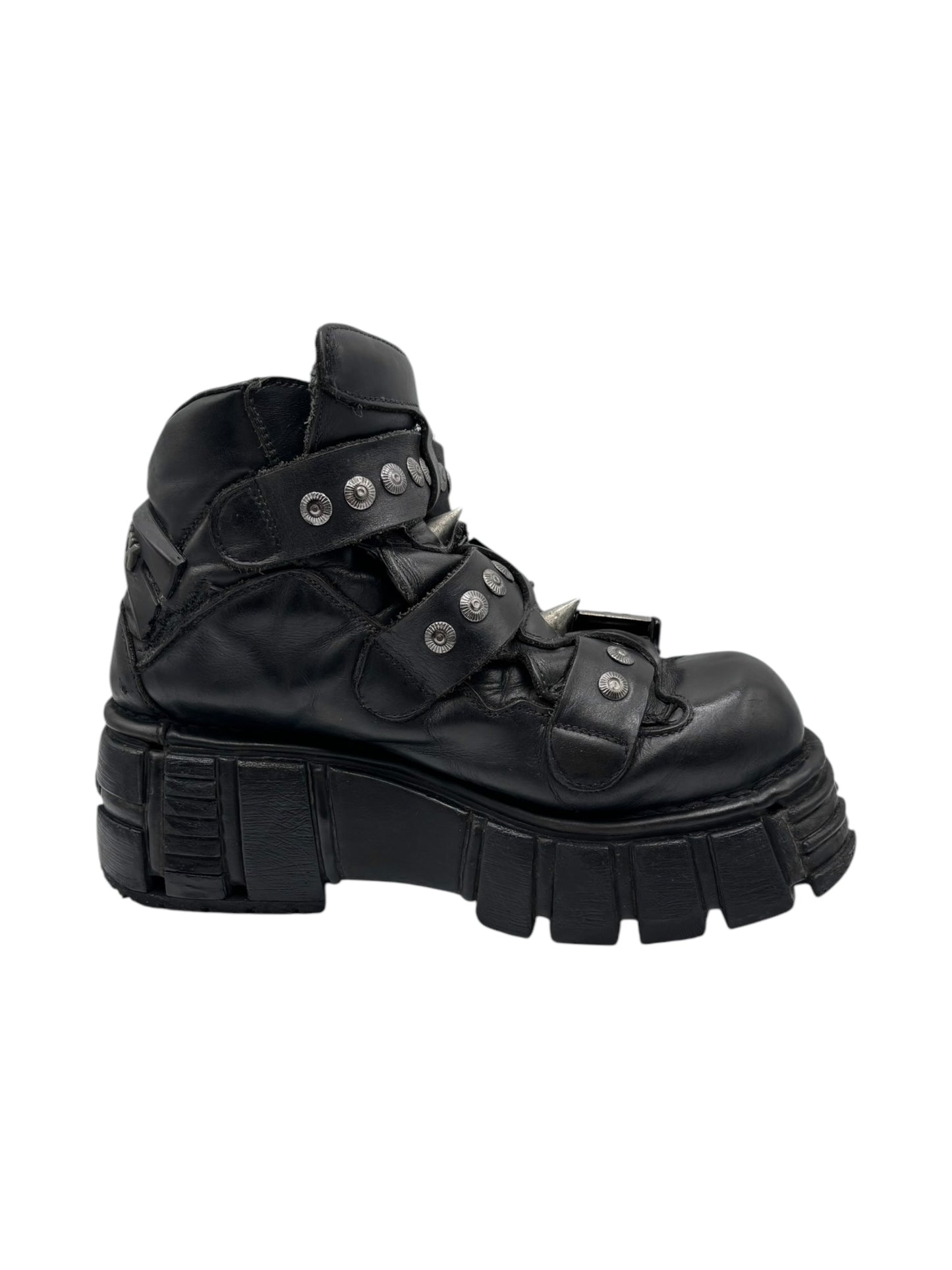 Vintage New Rock studded platform boots size 38