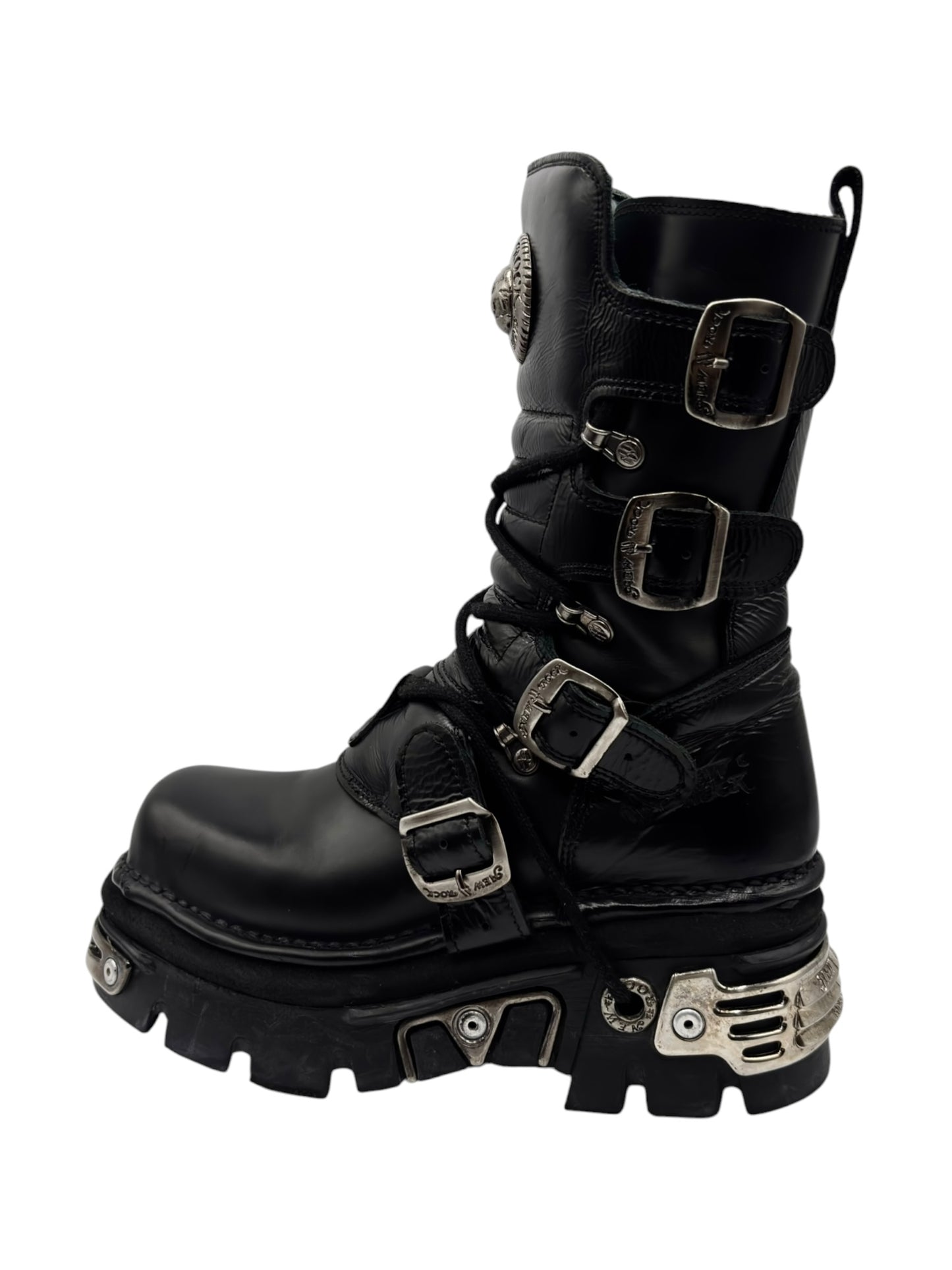 Vintage New Rock reactor mid-calf boots