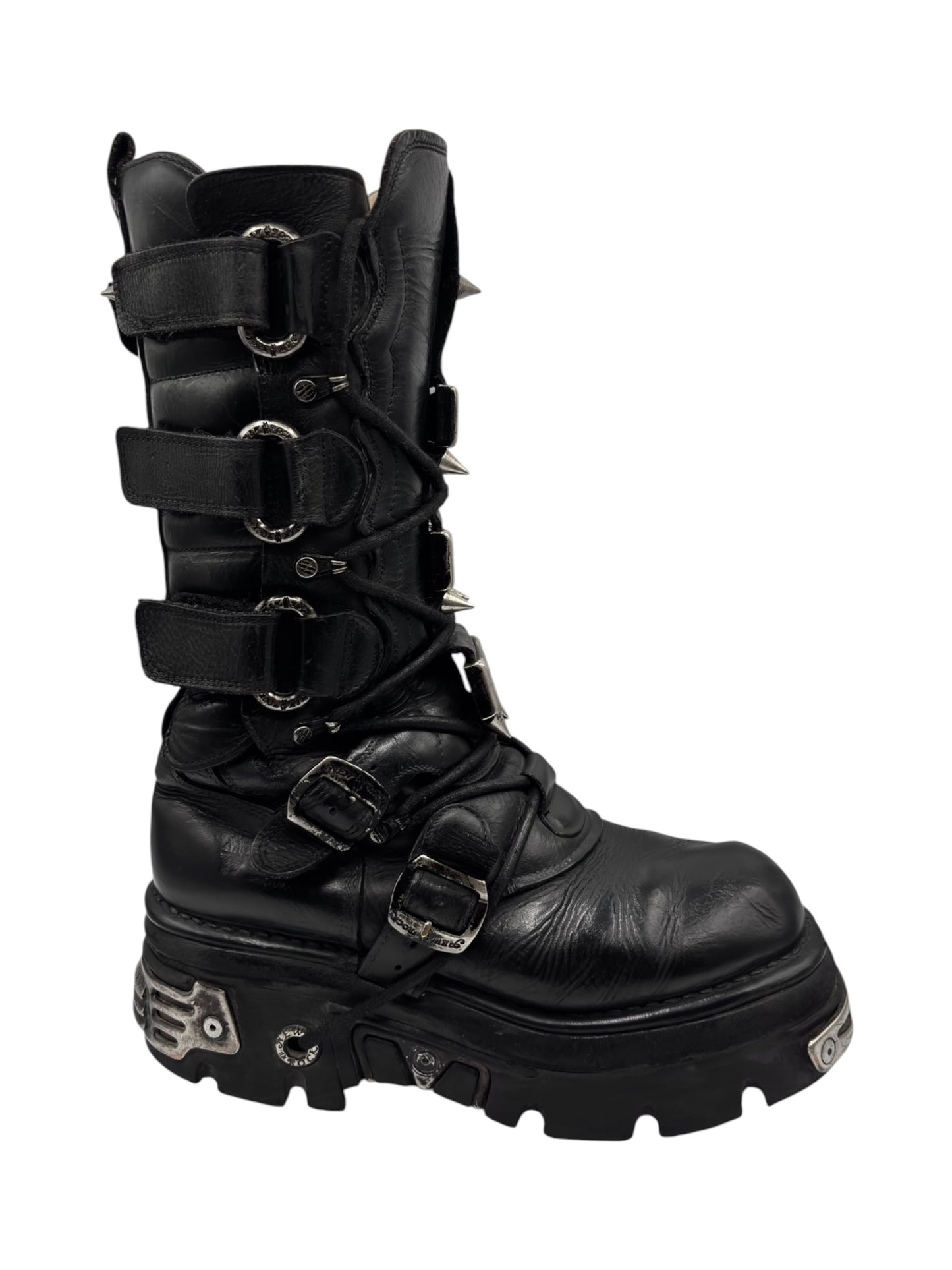 Vintage New Rock knee high reactor leather boots