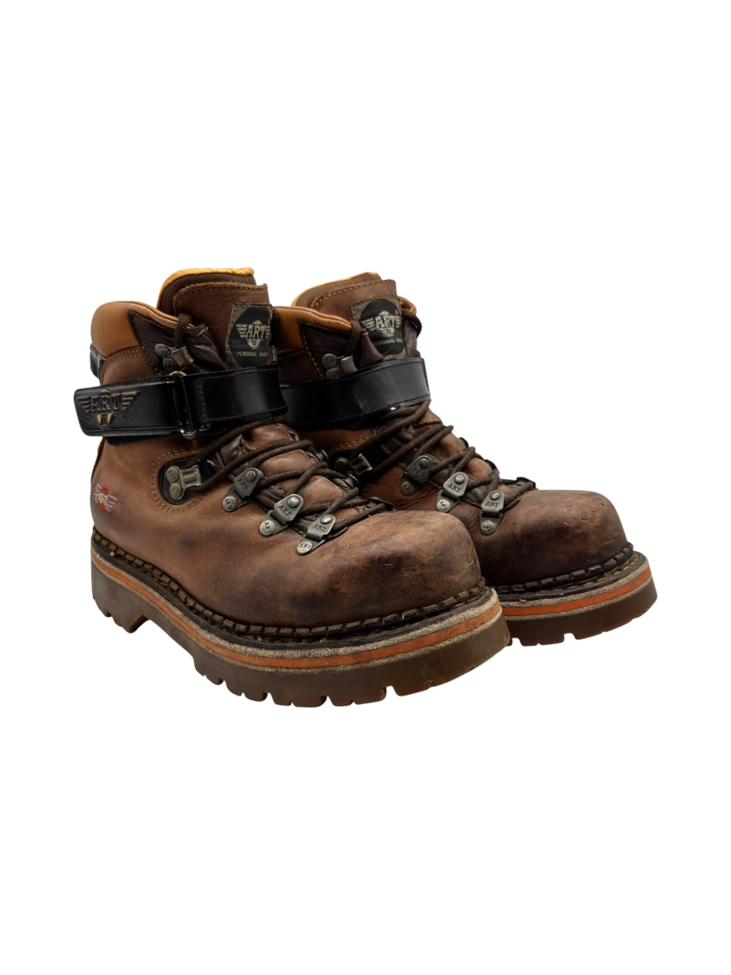Vintage ART brown leather ankle boots