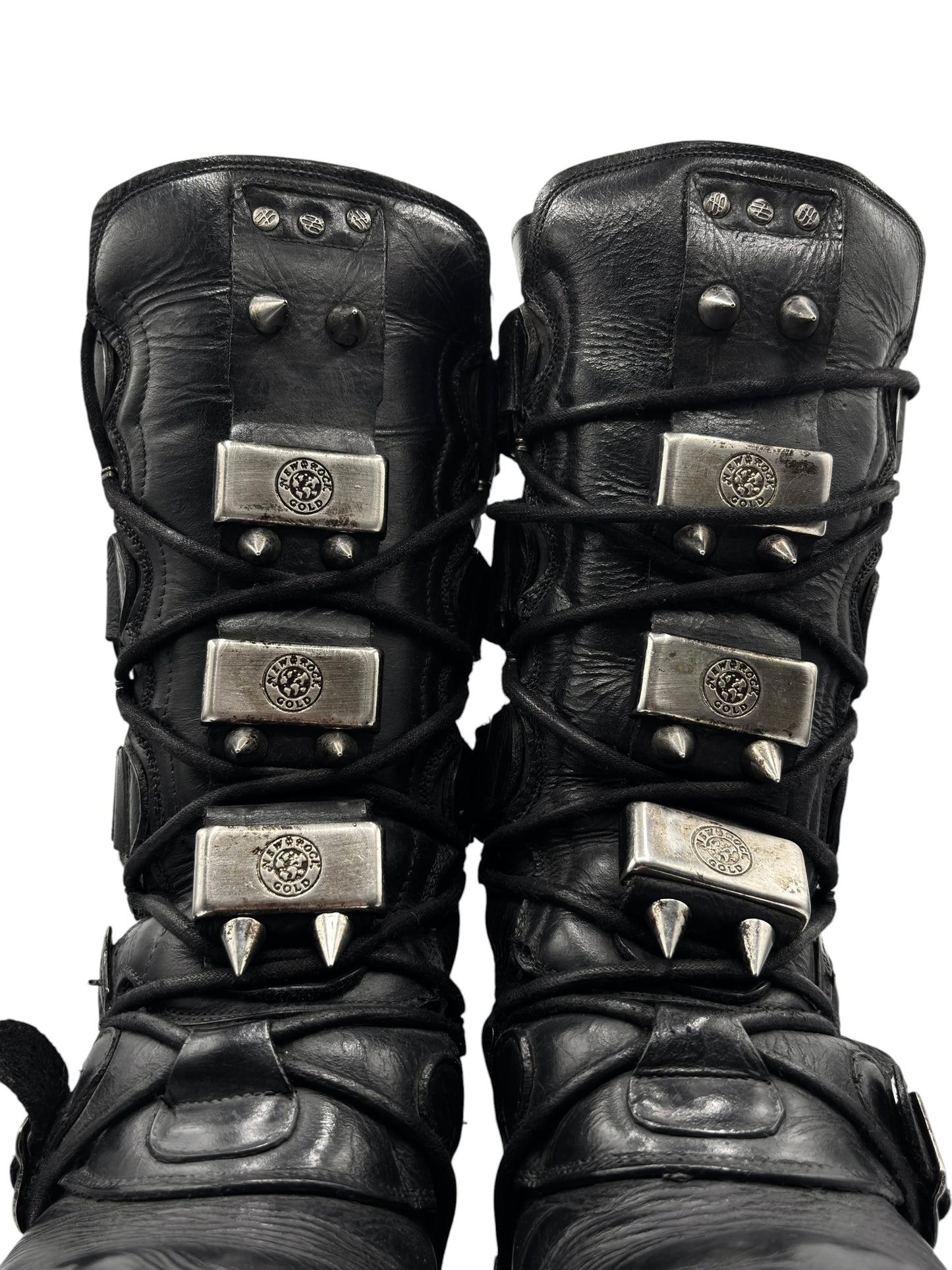 Vintage New Rock knee high reactor leather boots
