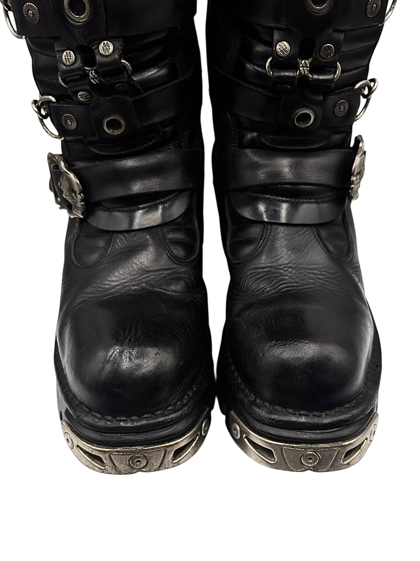 Vintage New Rock knee high reactor leather boots size 41