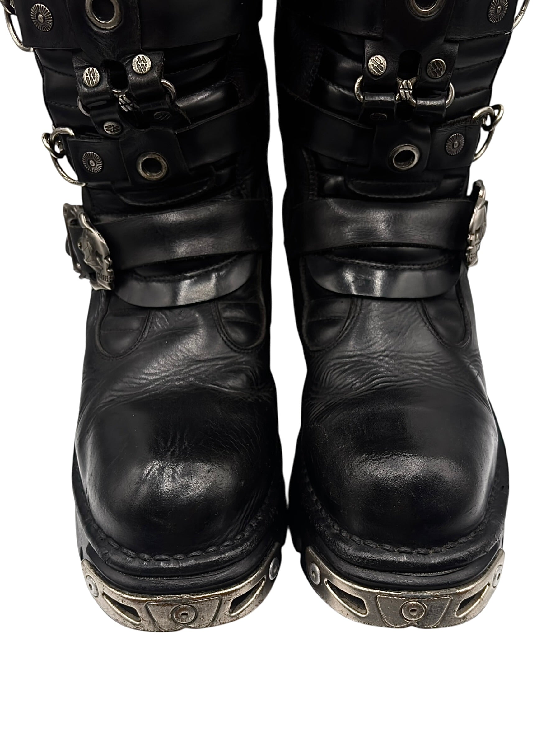 Vintage New Rock knee high reactor leather boots size 41