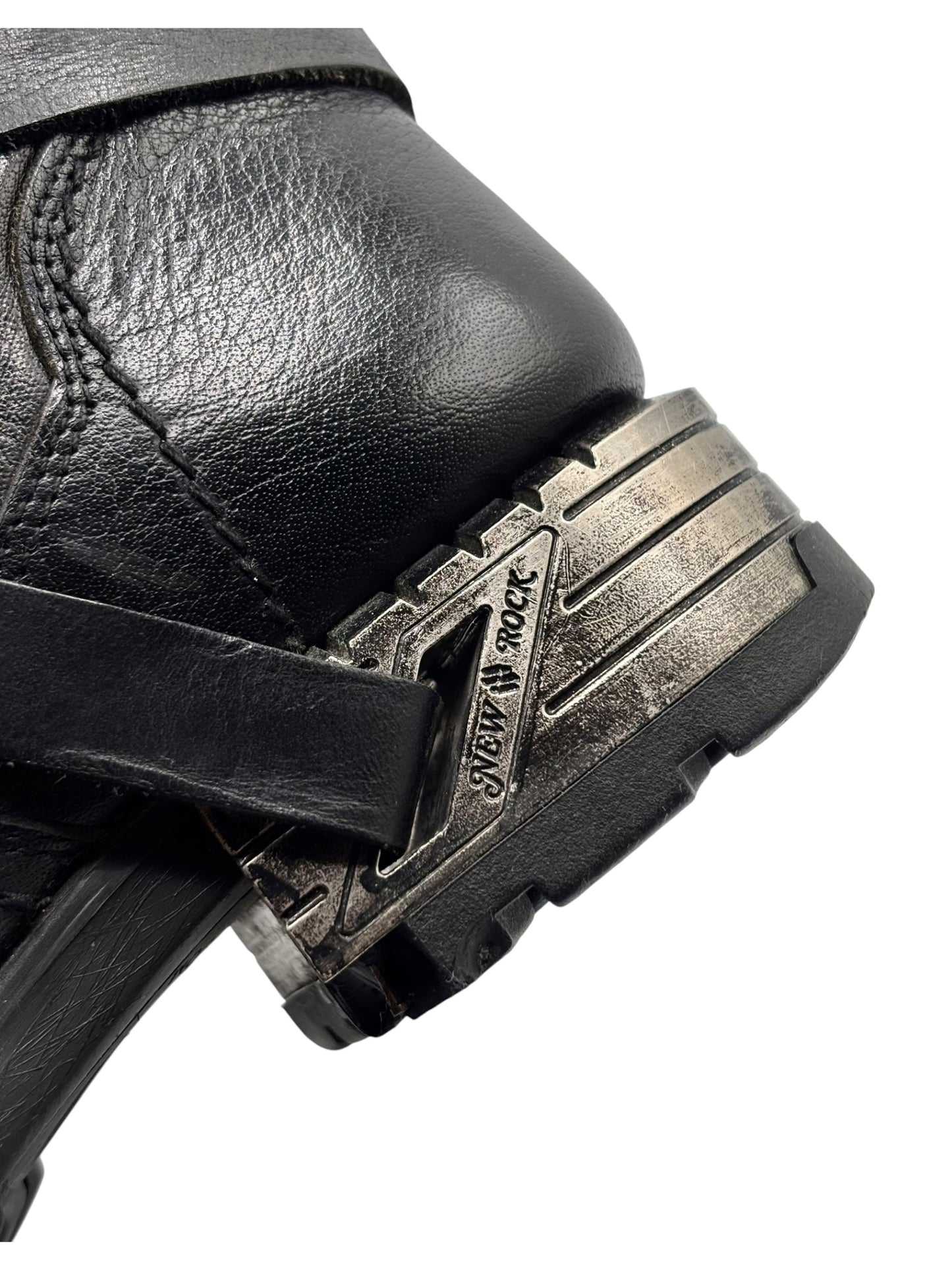 Vintage New Rock leather biker boots