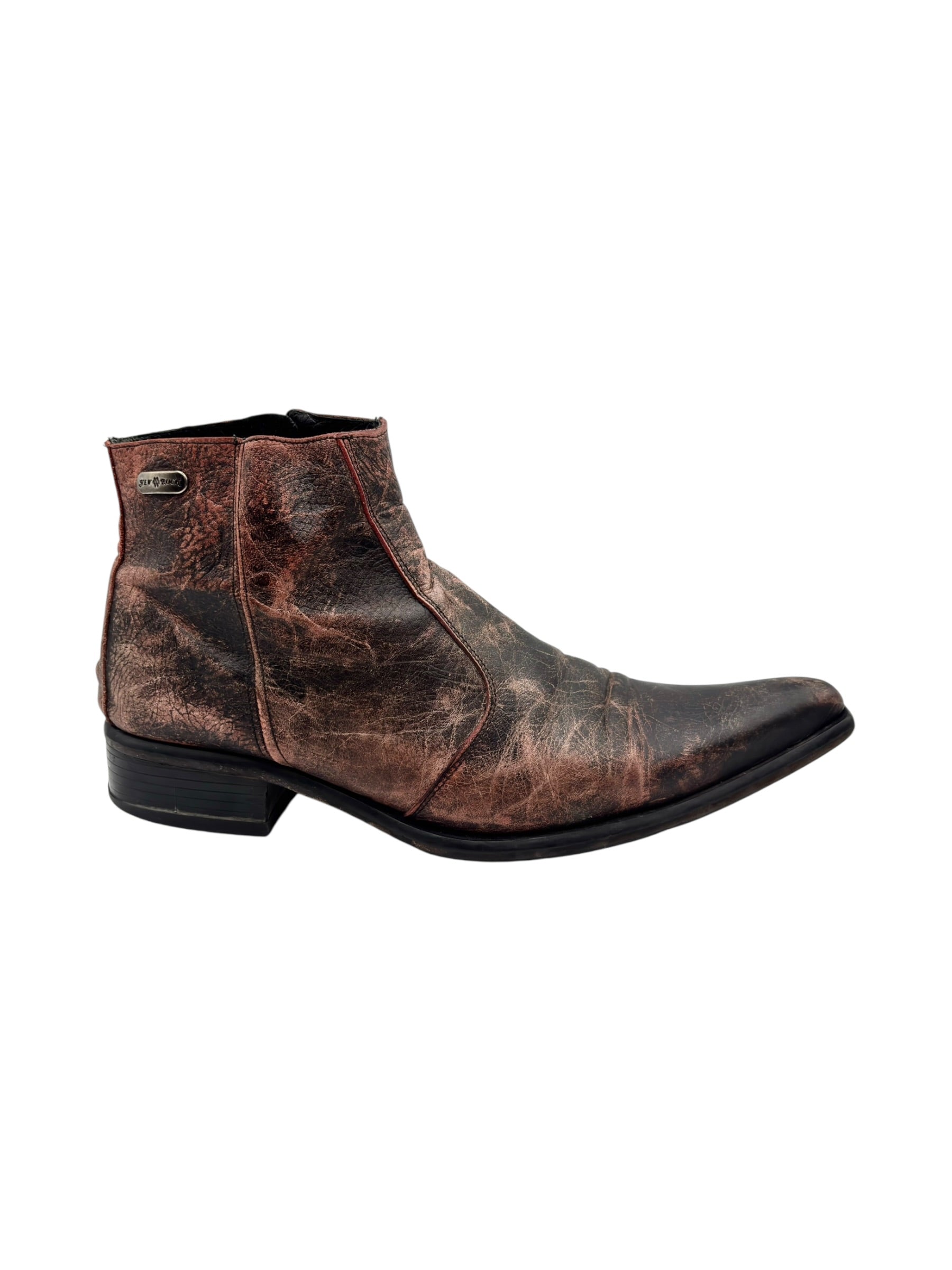 Vintage New Rock leather cowboy boots rose fade size 41