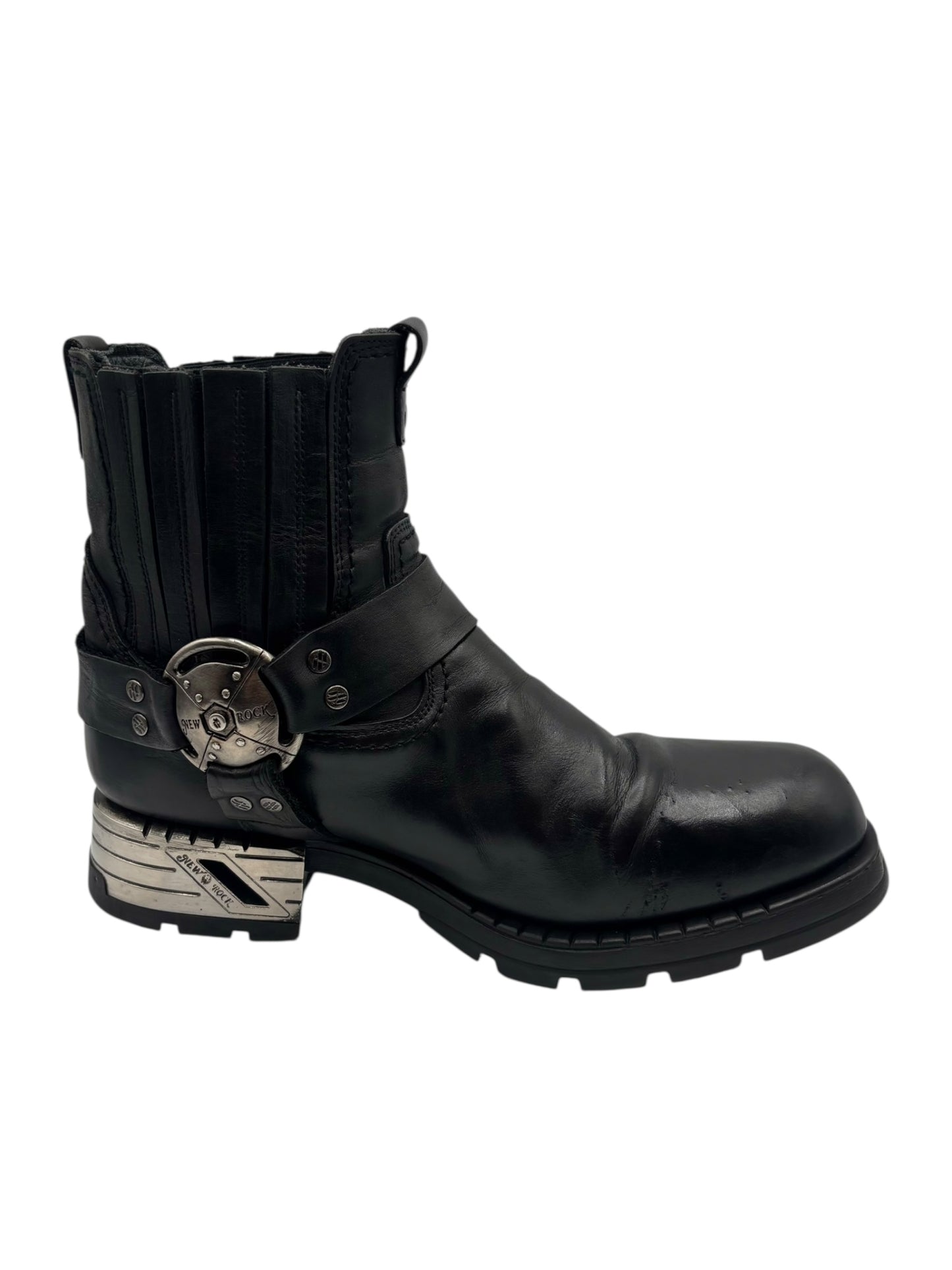 Vintage New Rock leather biker boots size 43