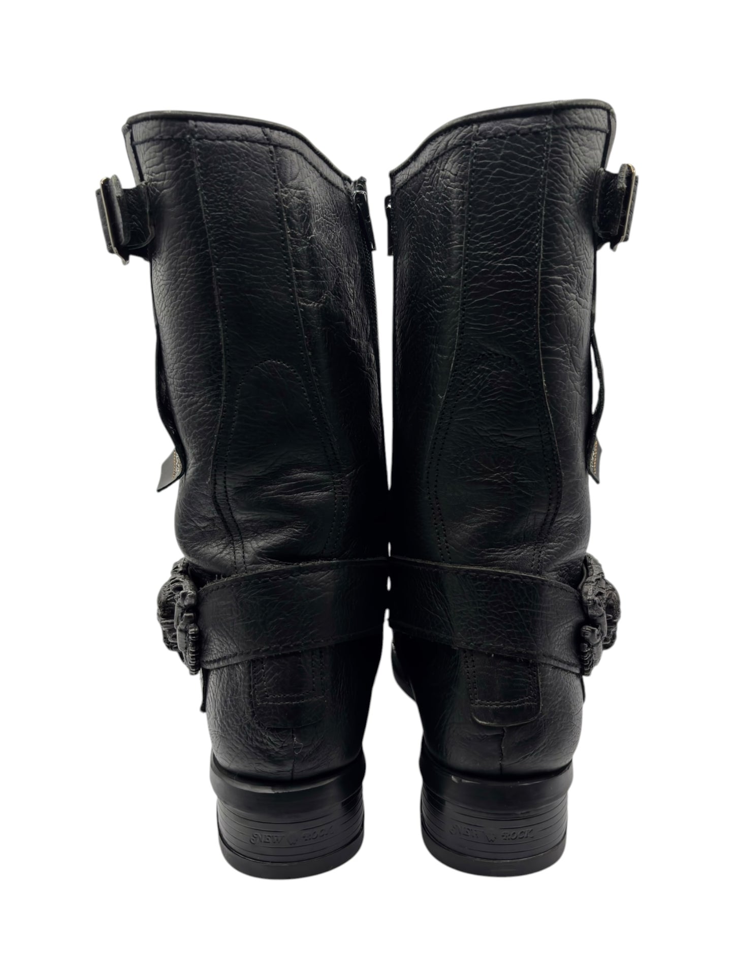 Vintage New Rock leather biker boots