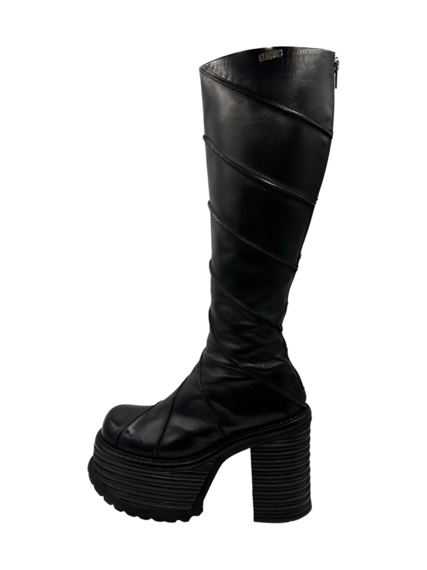 Rare vintage 90s El Dantes knee high block platform boots