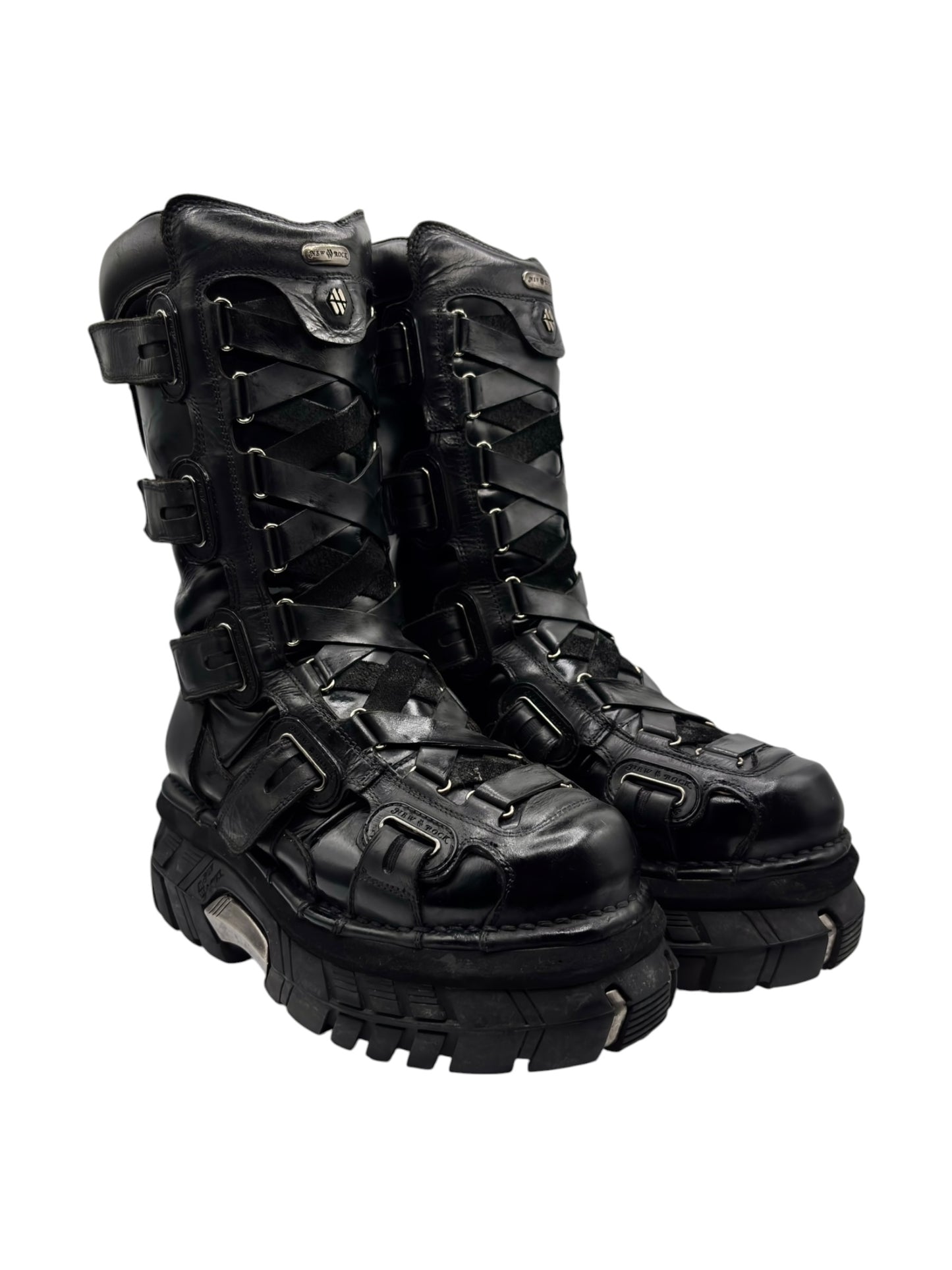 RARE vintage New Rock trailer mid-calf platform boots