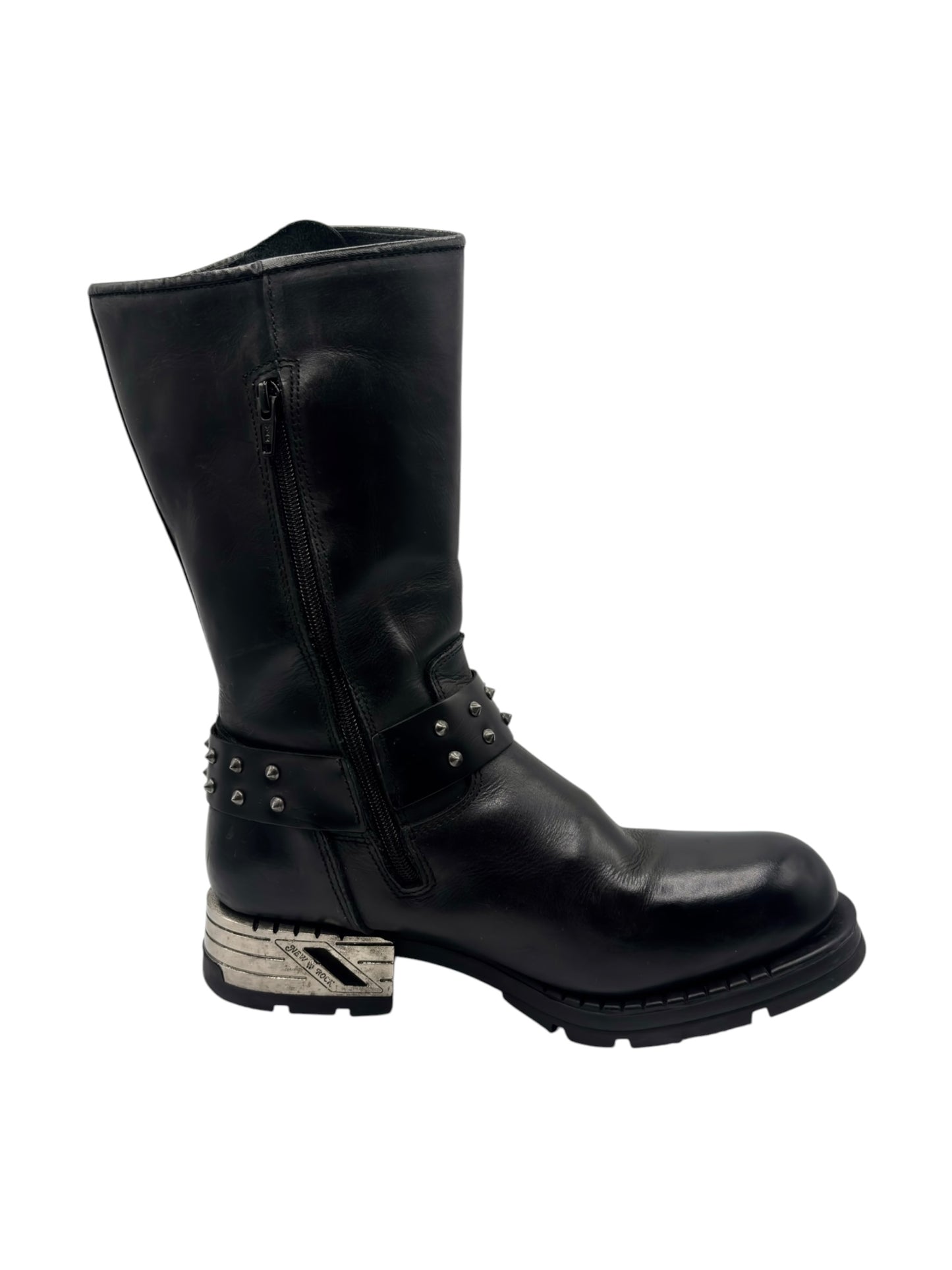 Vintage New Rock leather biker boots