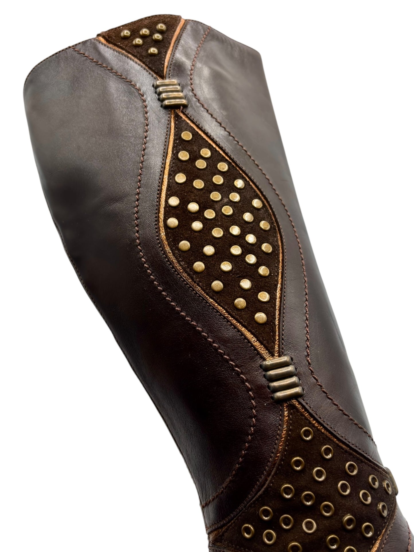 Beautiful vintage El Dantes knee high wedge boots
