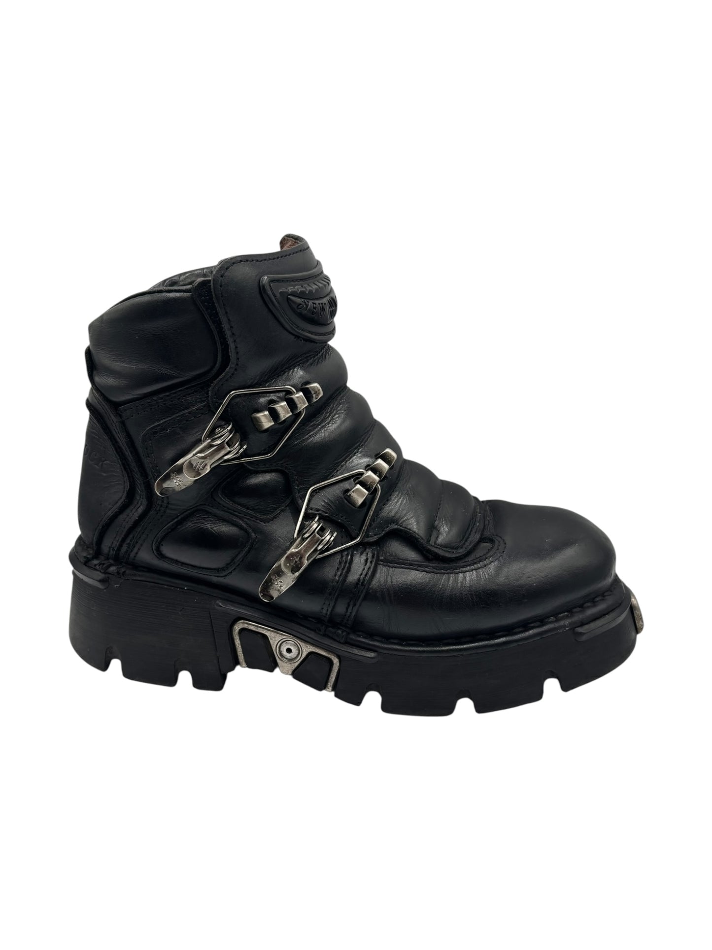 Vintage rare New Rock chunky avant garde leather platform boots size 38