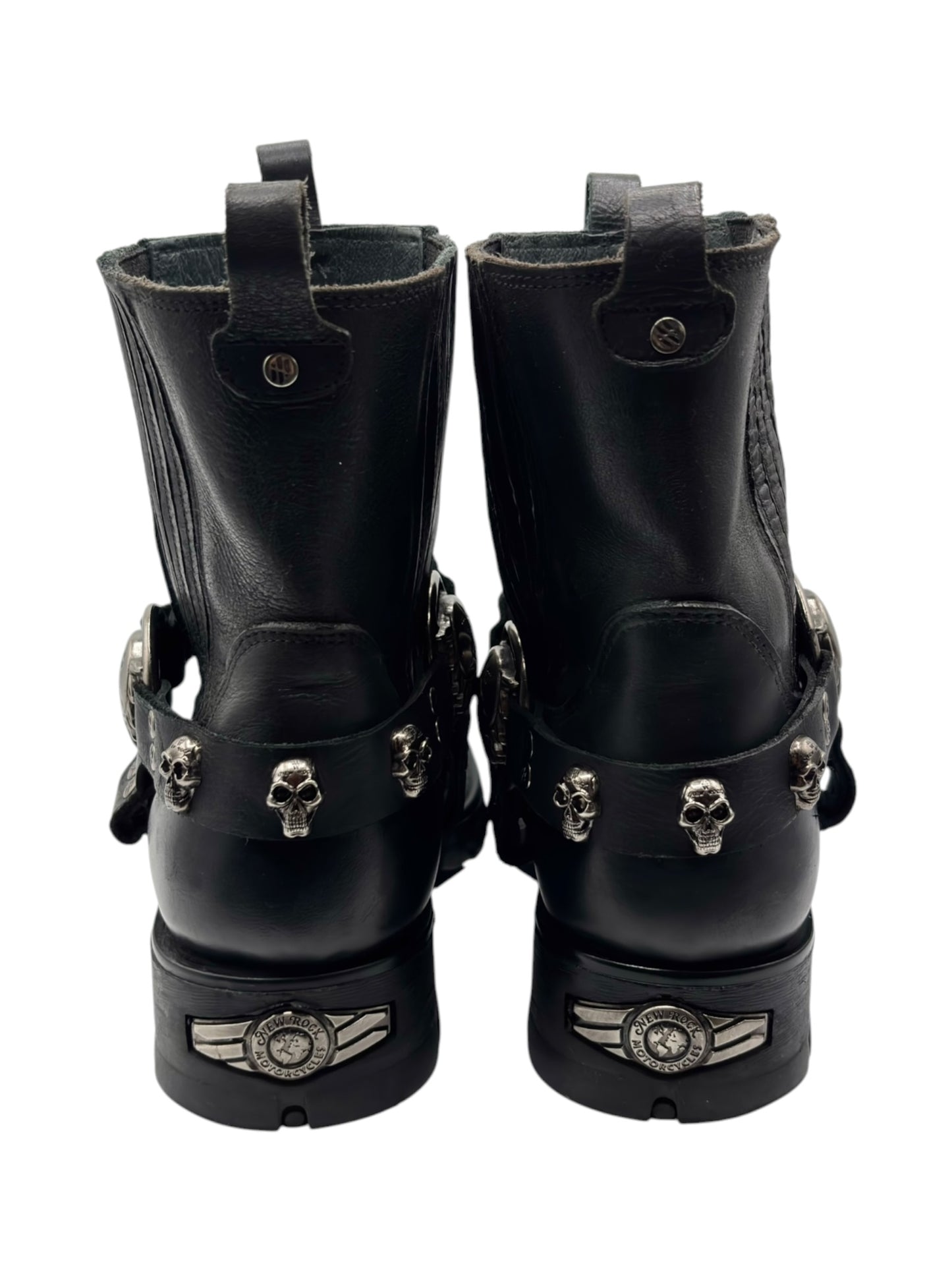 Vintage New Rock leather biker boots