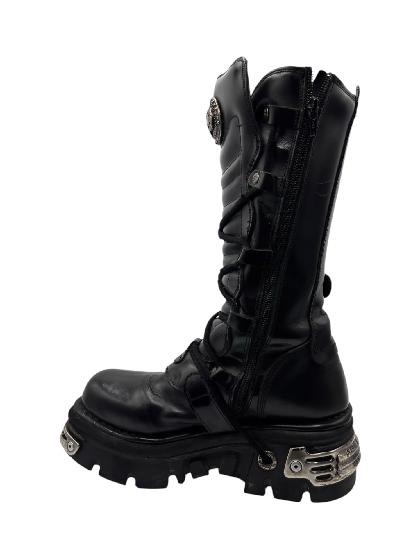 Vintage New Rock knee high reactor leather boots