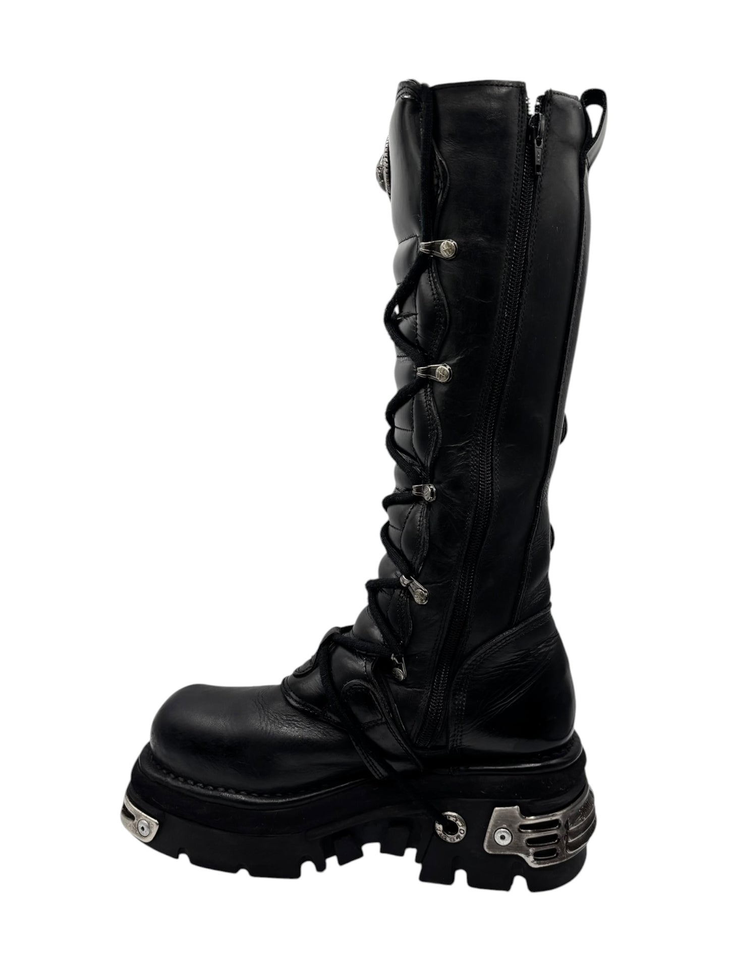 Vintage New Rock knee high reactor leather boots