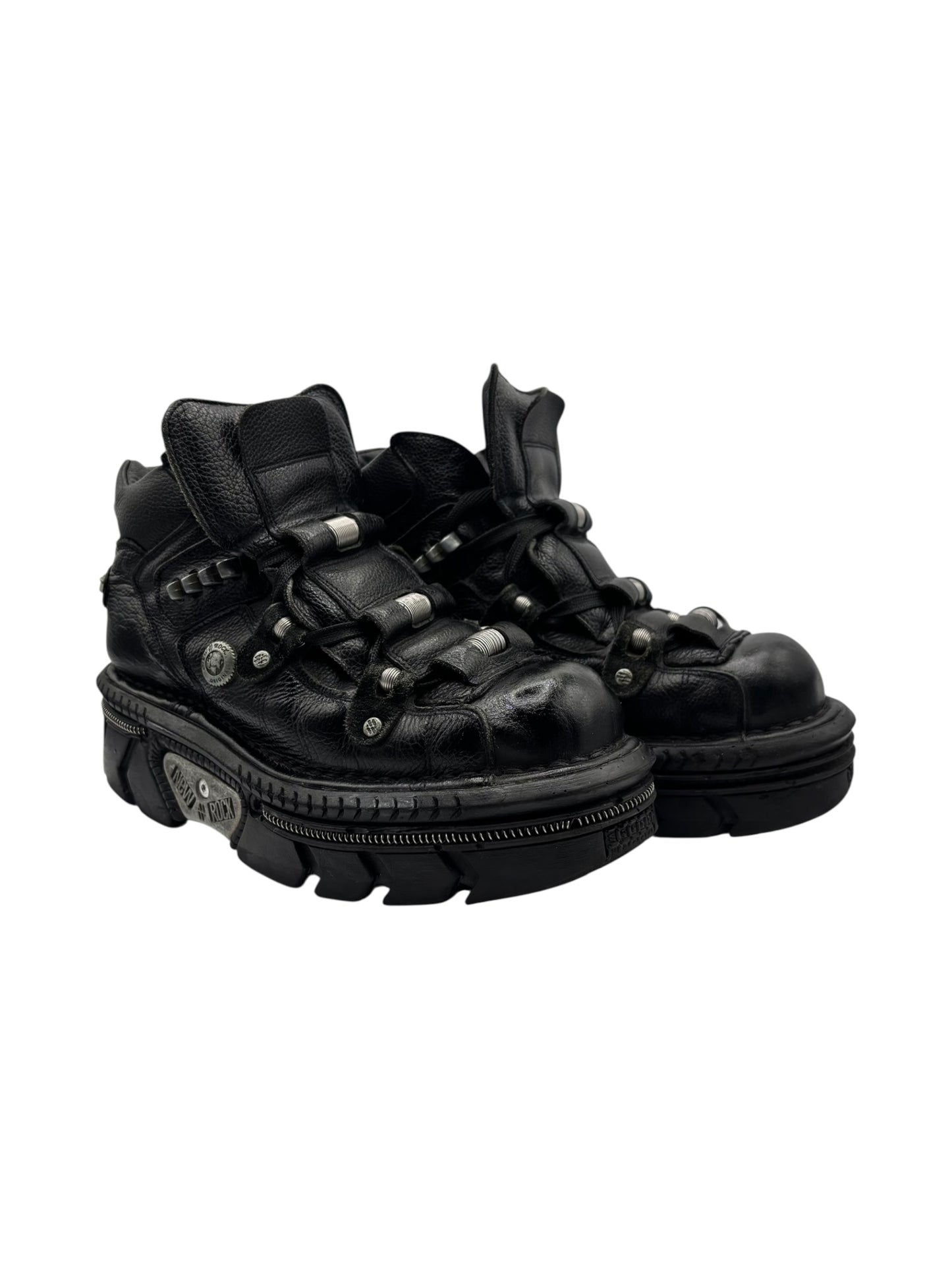 New Rock leather platform boots
