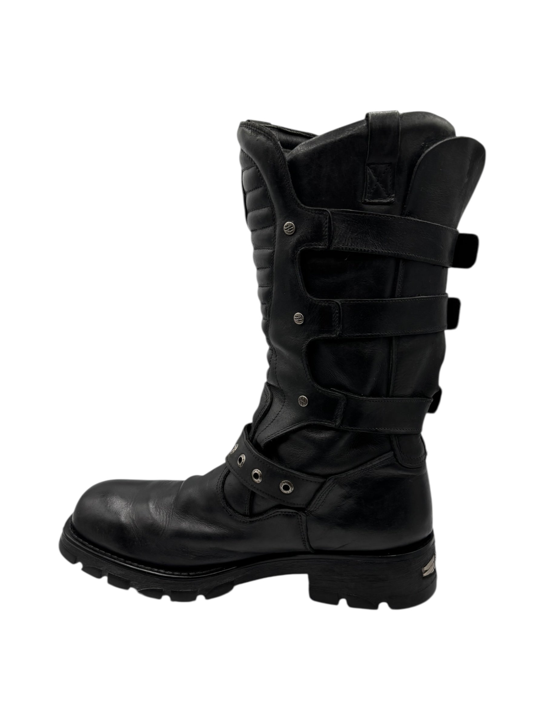 Vintage New Rock leather biker boots size 45