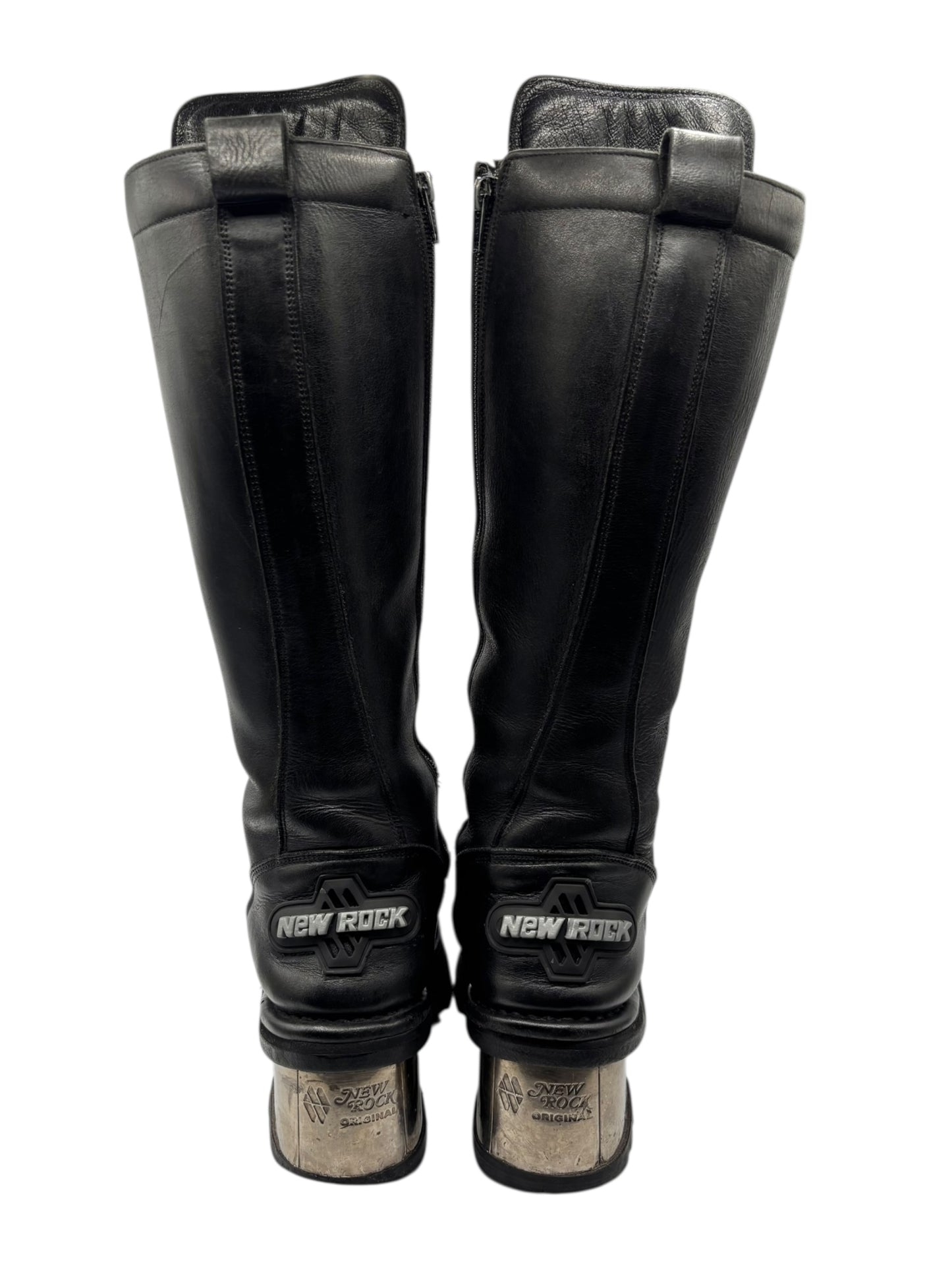 Vintage New Rock leather knee-high leather boots size 38