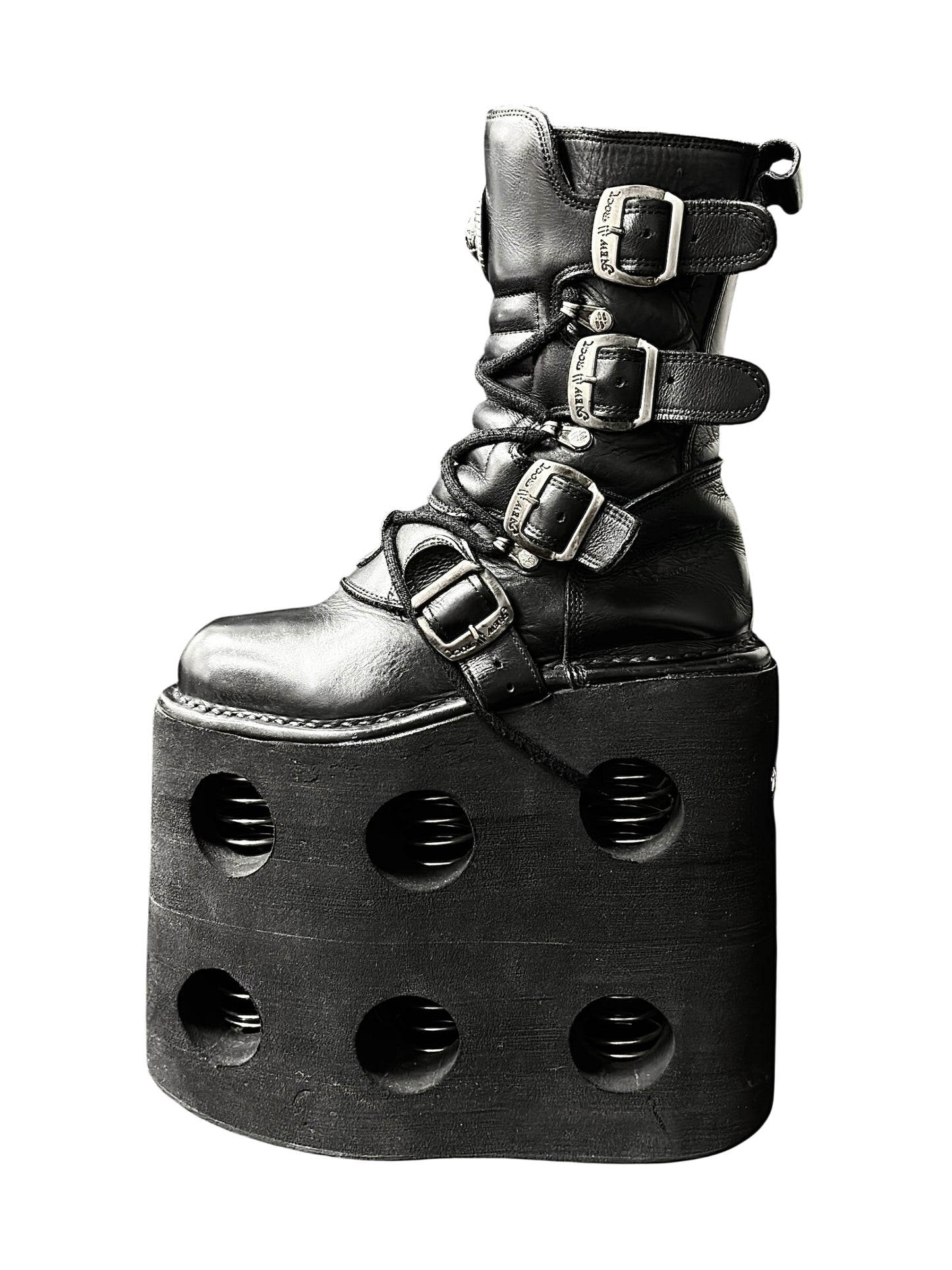 Super rare vintage New Rock double neptuno platform boots size 37