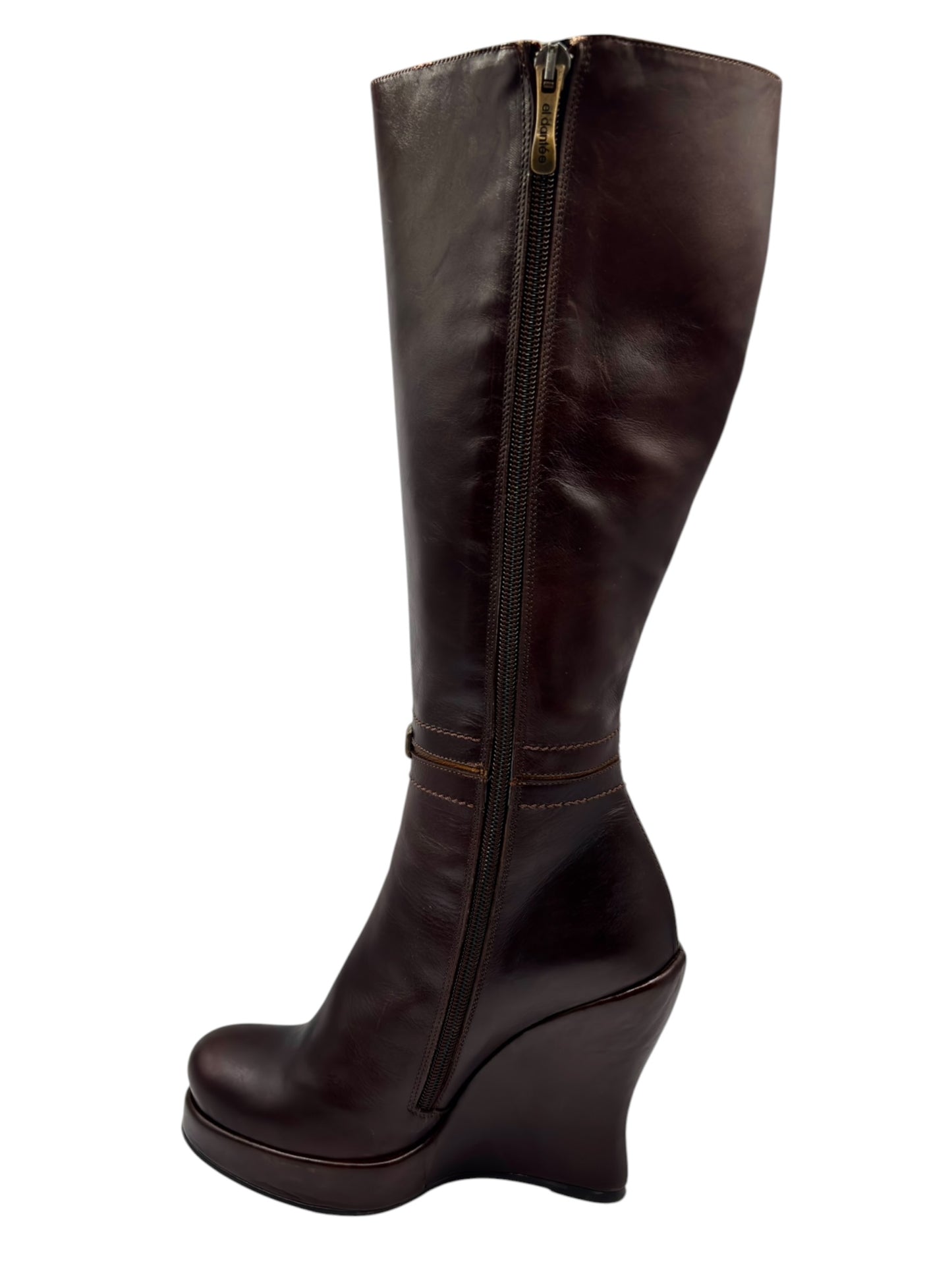 Beautiful vintage El Dantes knee high wedge boots