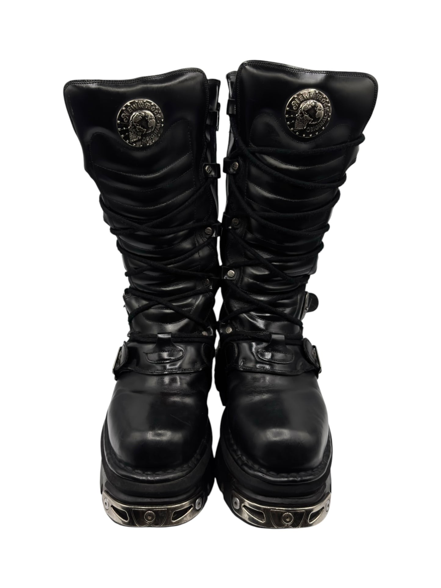 Vintage New Rock knee high reactor leather boots