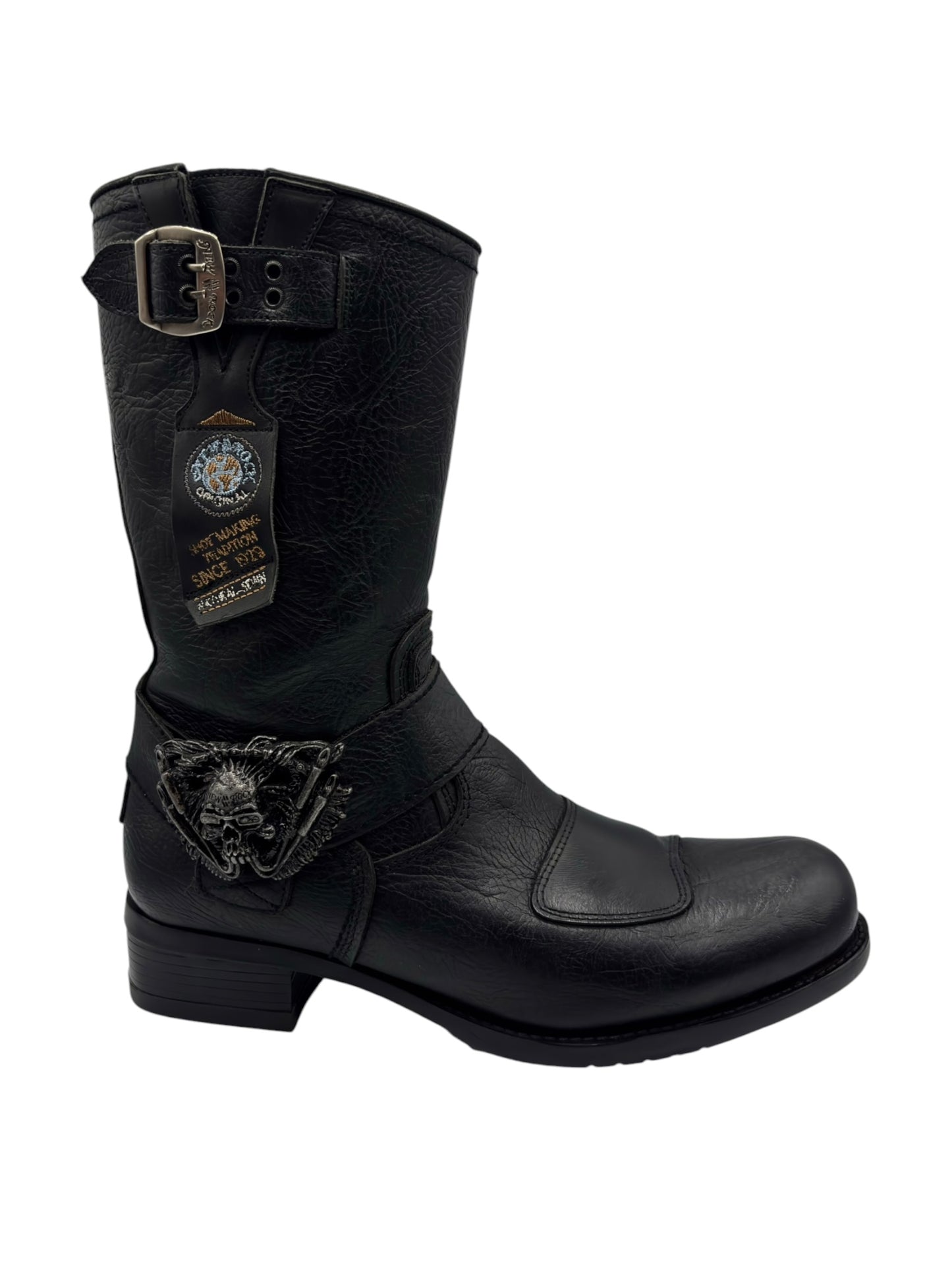 Vintage New Rock leather biker boots