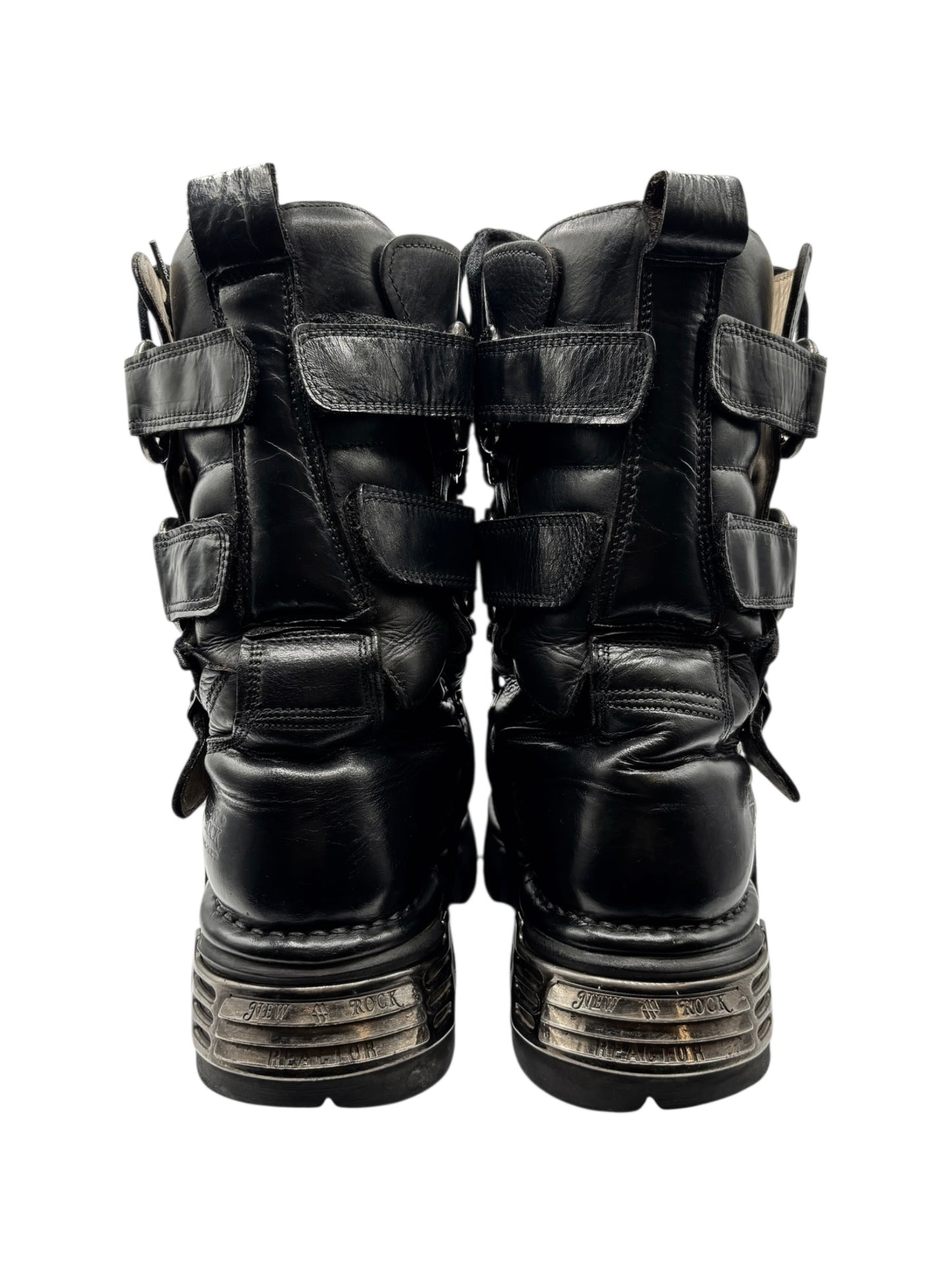 Vintage New Rock mid-calf leather reactor boots size 43