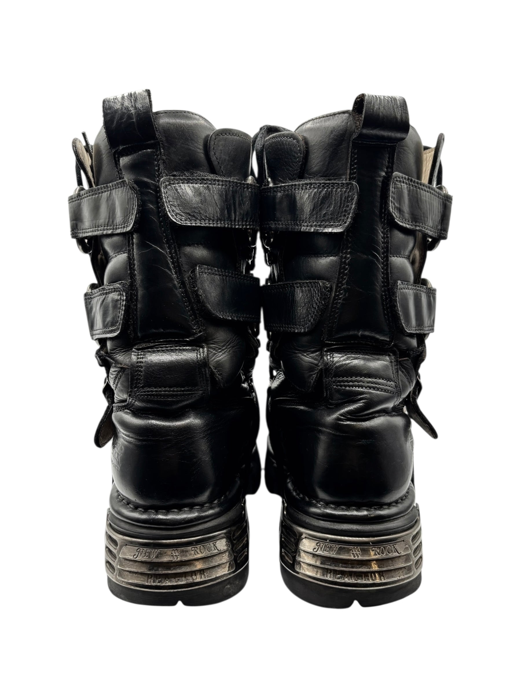 Vintage New Rock mid-calf leather reactor boots size 43