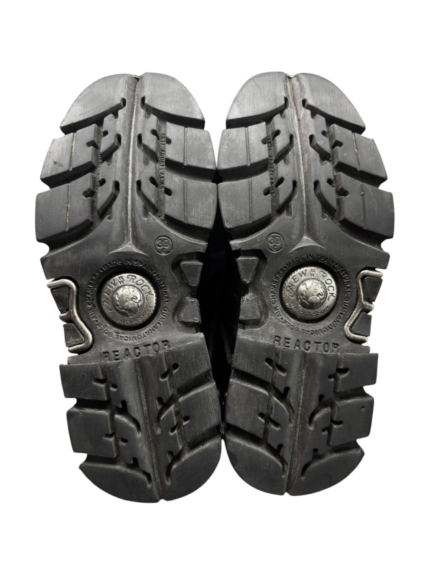 Vintage New Rock reactor mid-calf leather boots