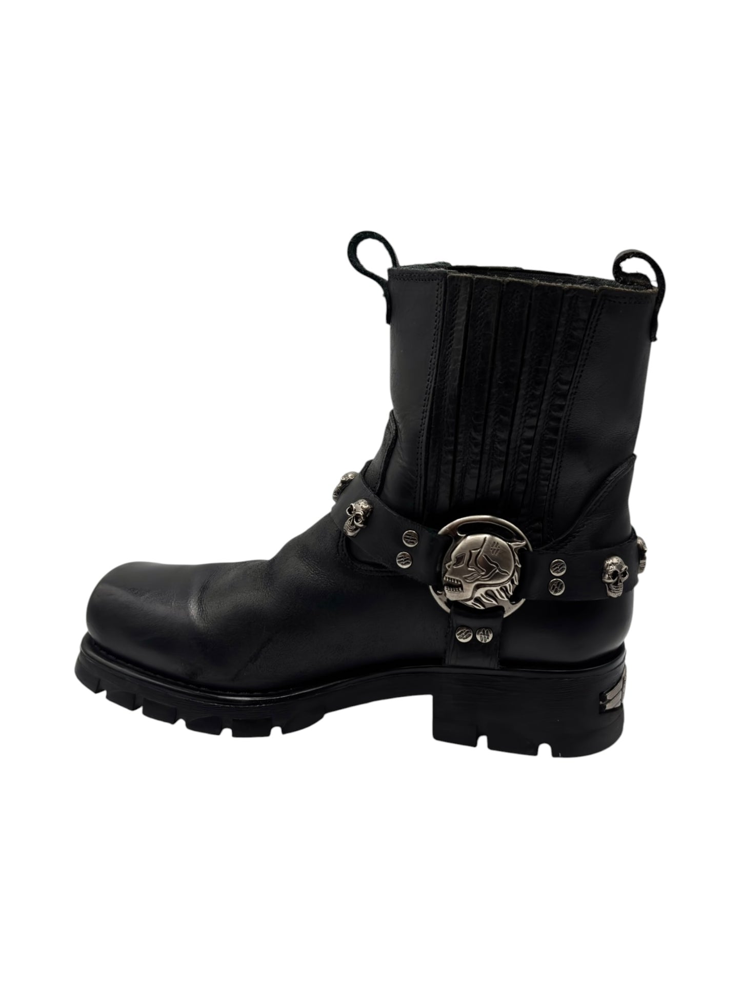 Vintage New Rock leather biker boots