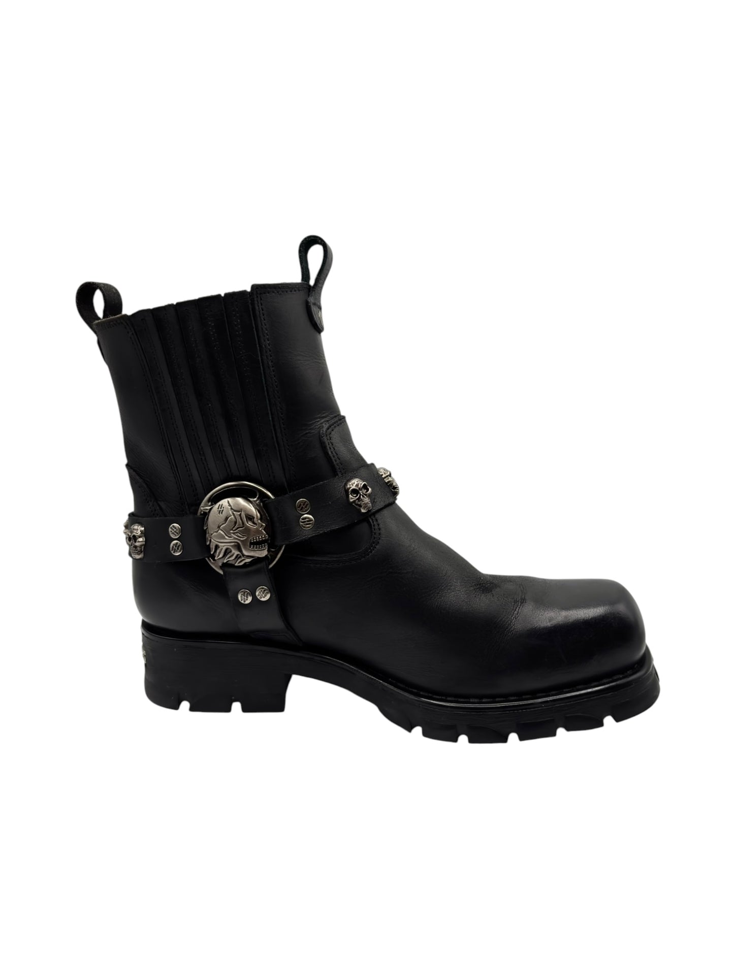 Vintage New Rock leather biker boots