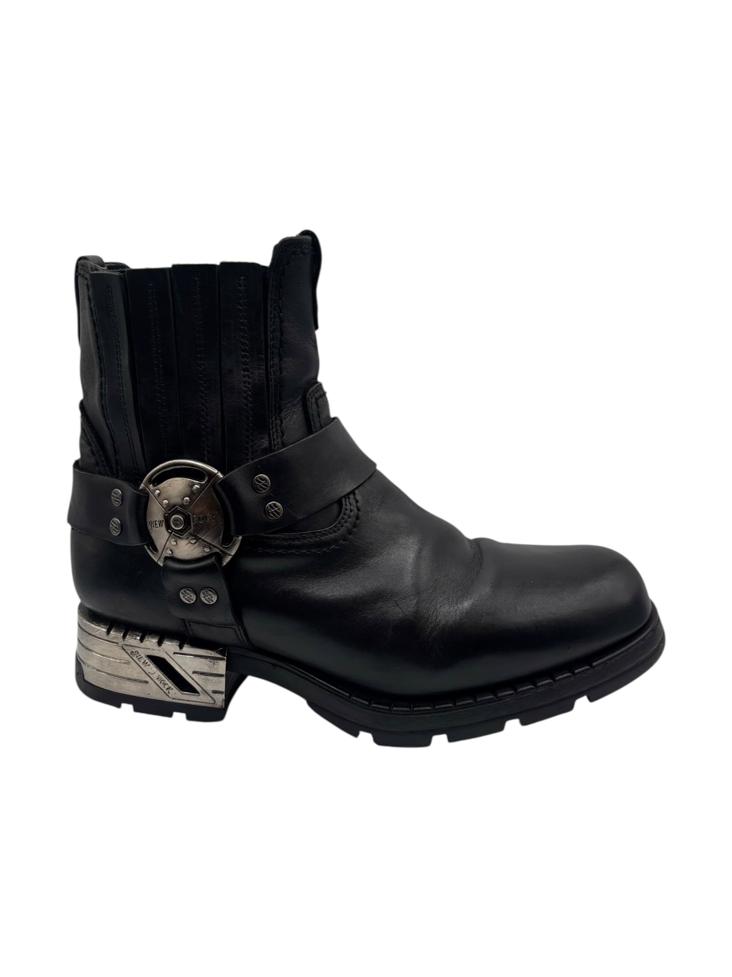Vintage New Rock leather biker boots size 43