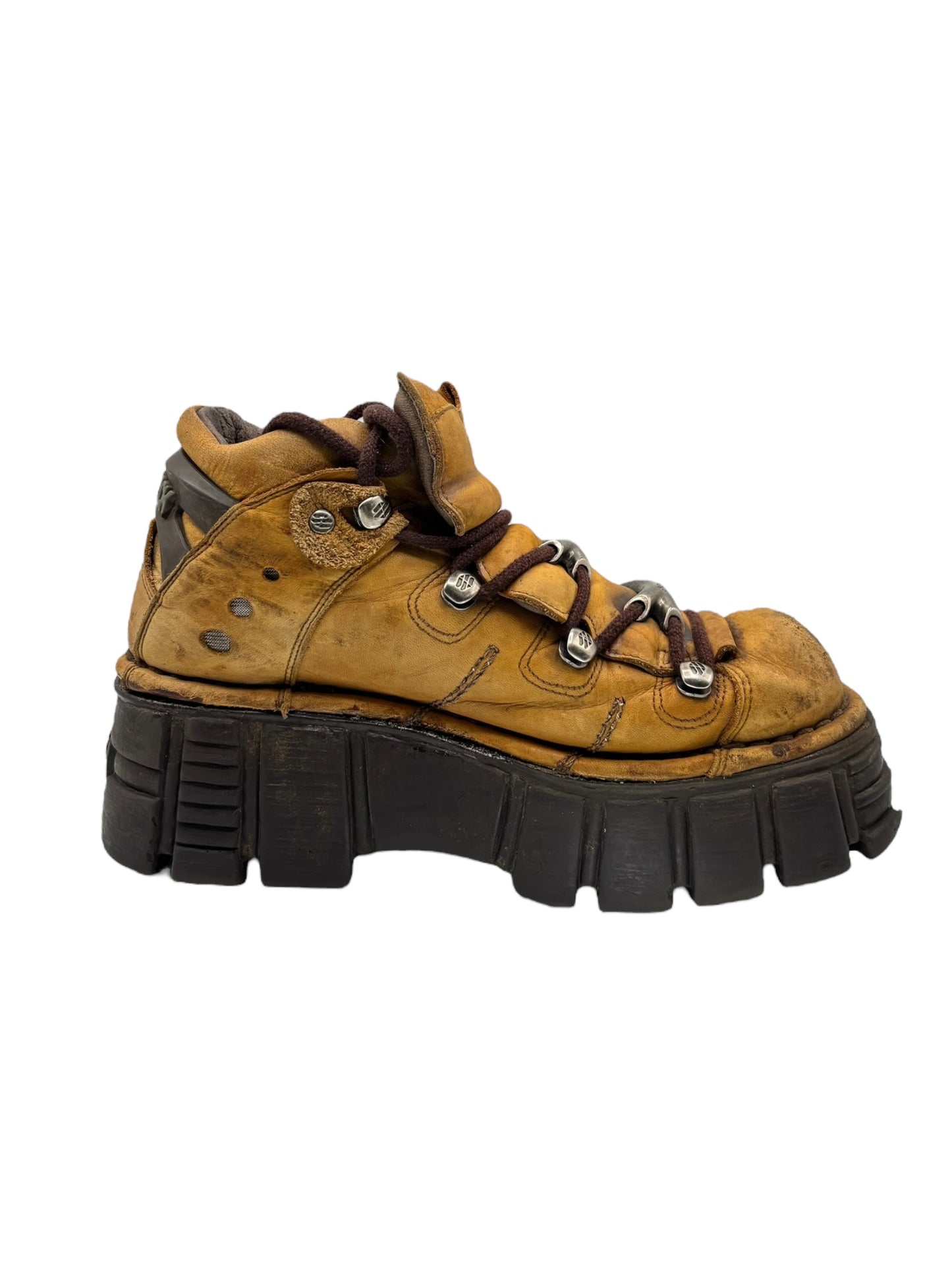 New Rock M-106 mustard color platform boots size 38