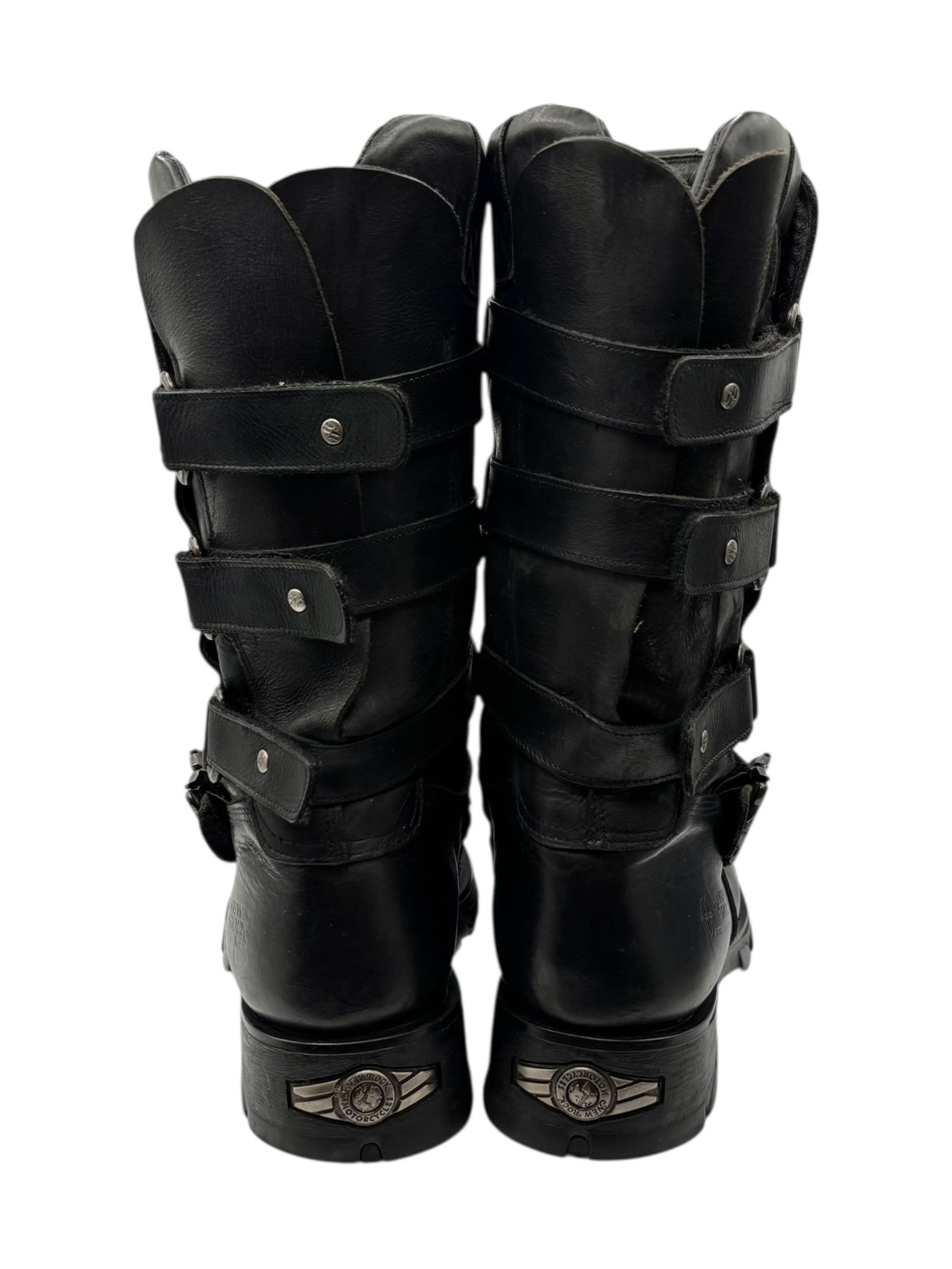 Vintage New Rock leather biker boots size 45